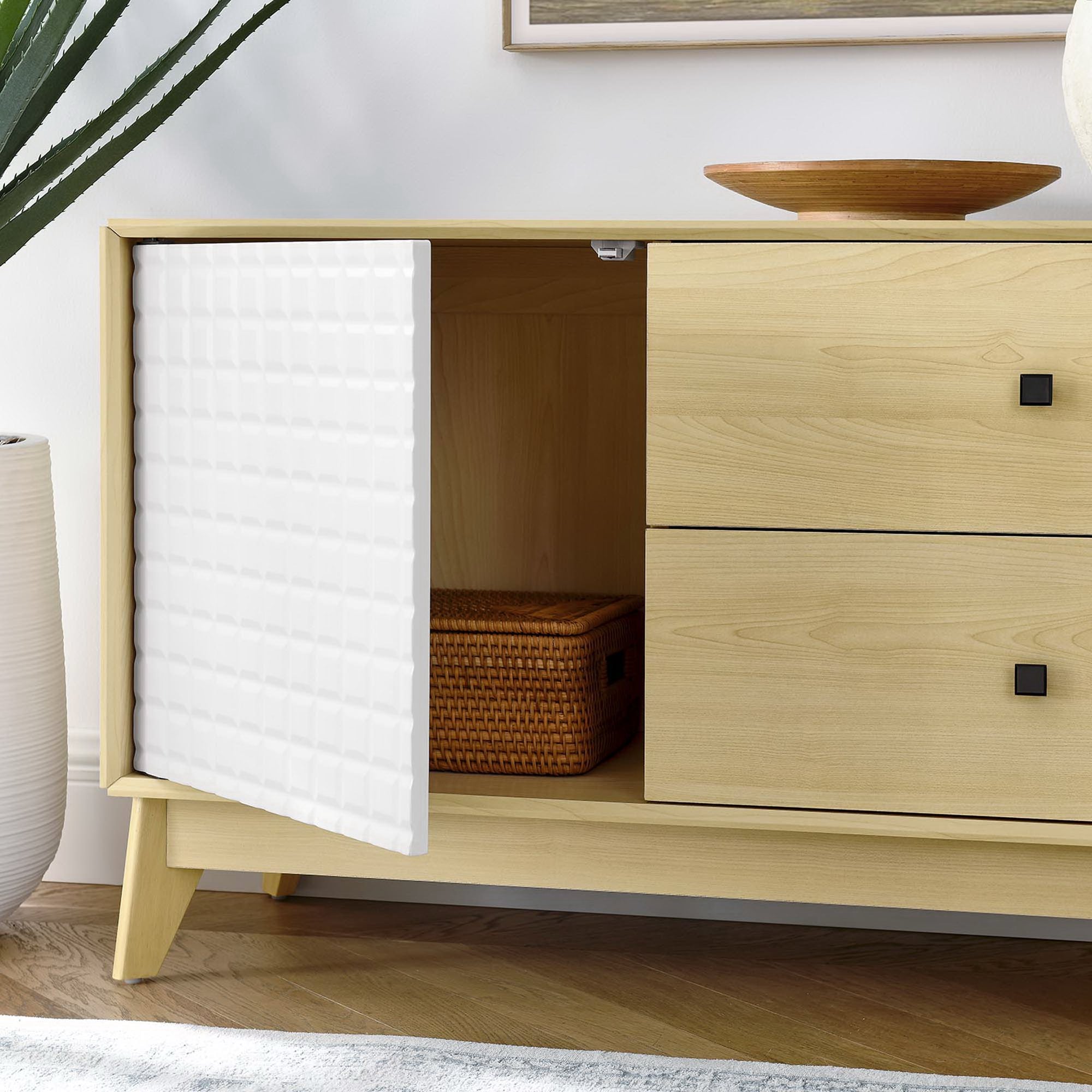 Nectar 43" Wood Grain Accent Cabinet