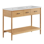 Zaire 48" Double Sink Bathroom Vanity - Natural White