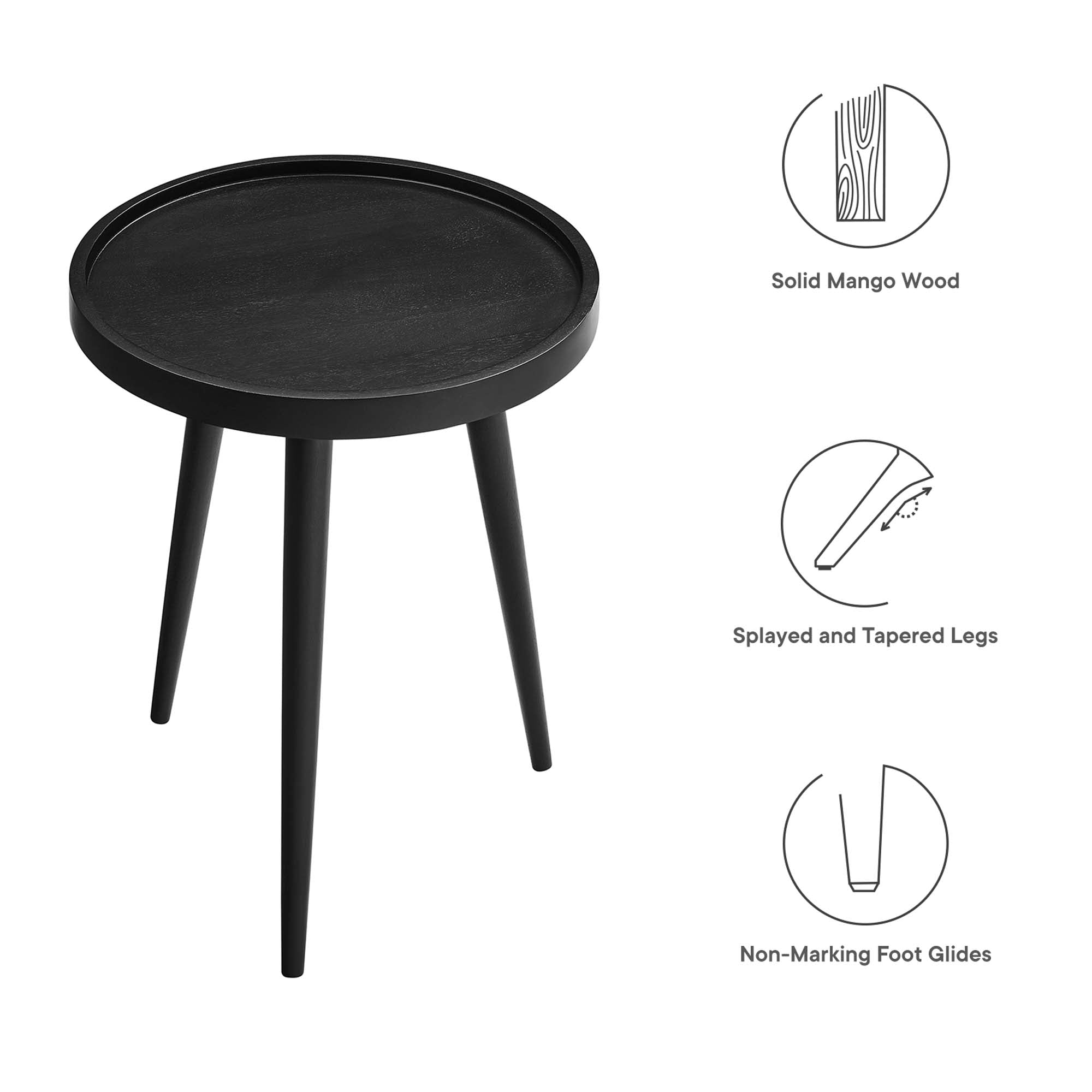Chiro Round Wood Side Table - Natural