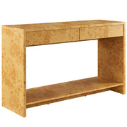 Hudson  2-Drawer Burl Wood  Console Table - Natural