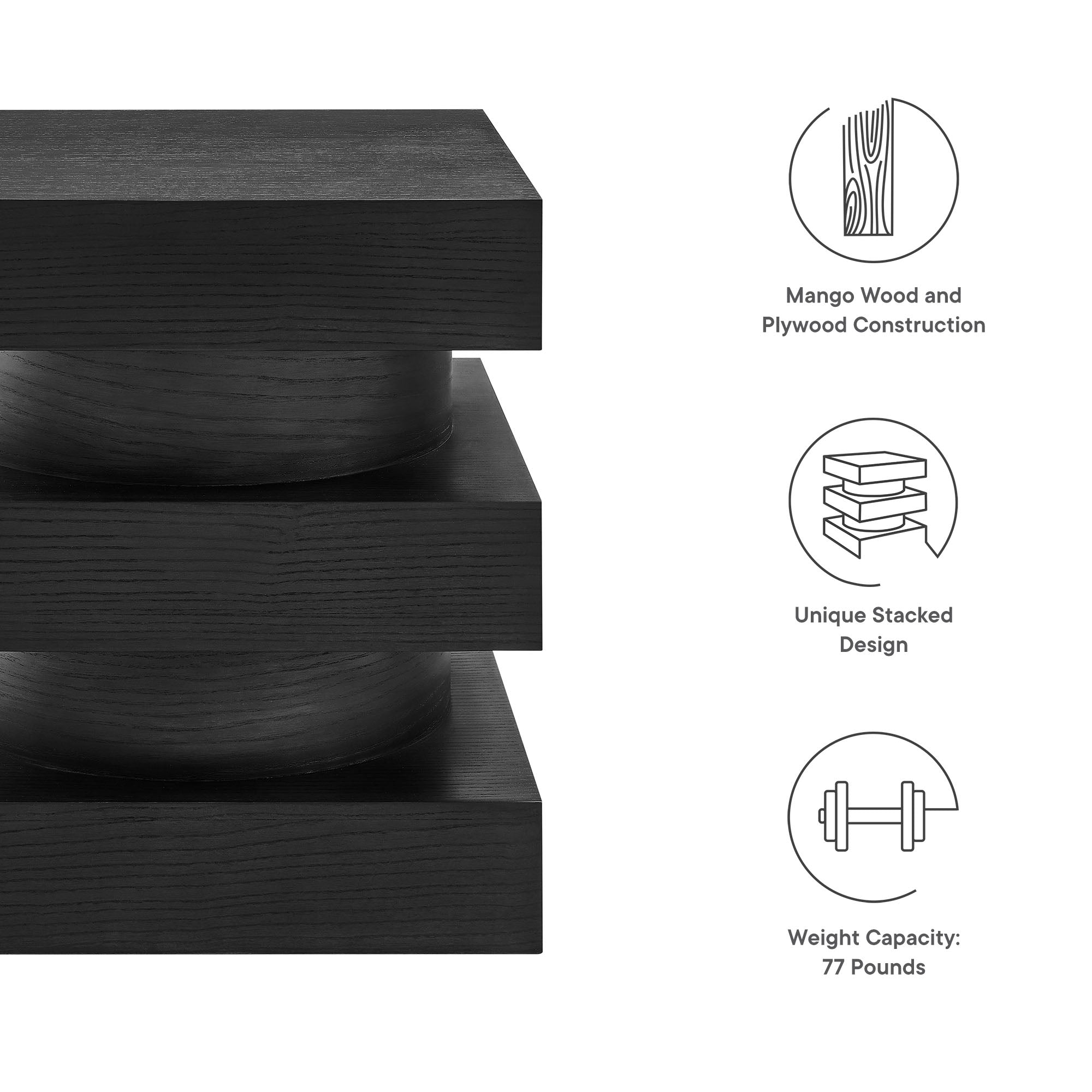 Perpetuate Totem End Table - Caramel Ash