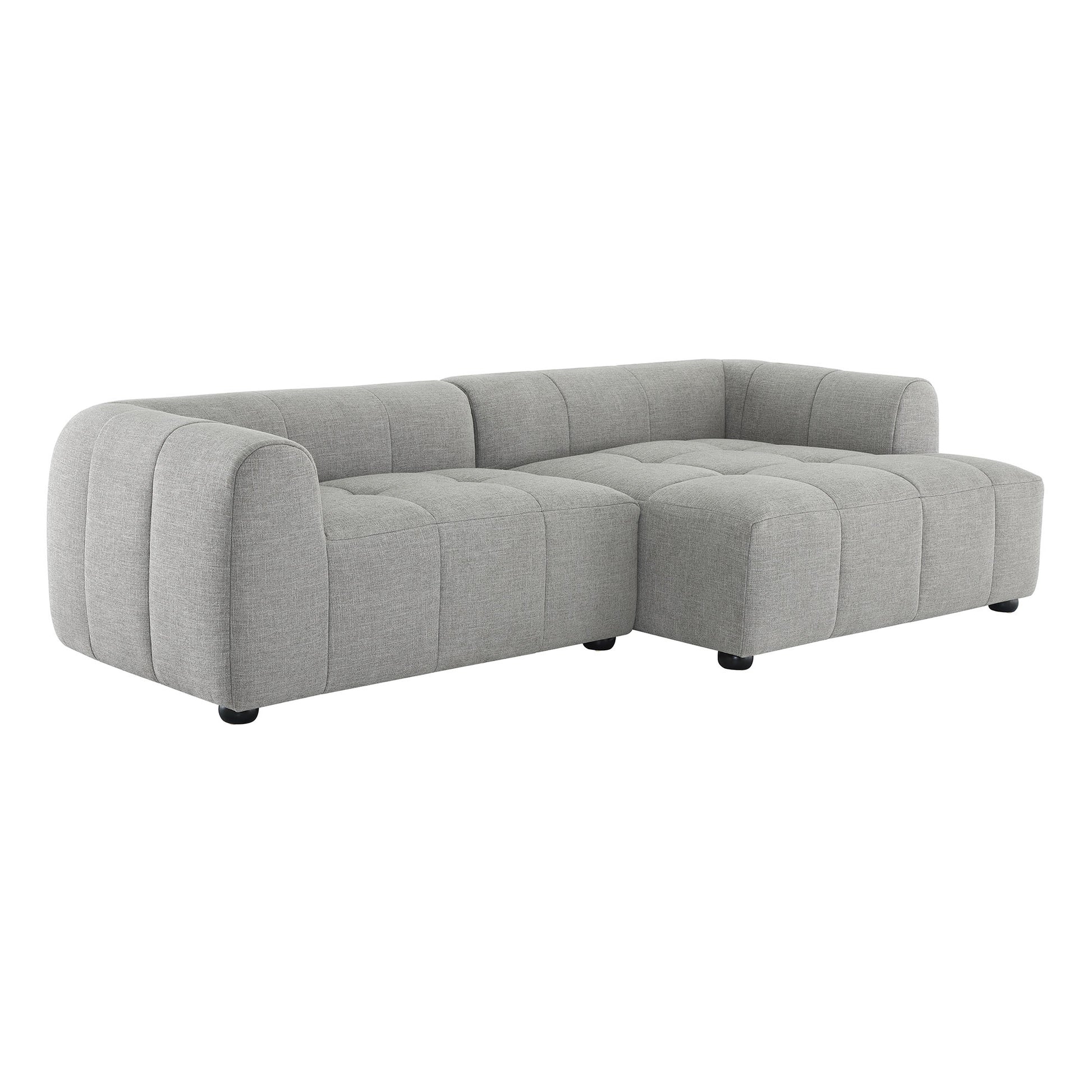 Liana  Right-Facing Upholstered Fabric Modular Sofa with Chaise