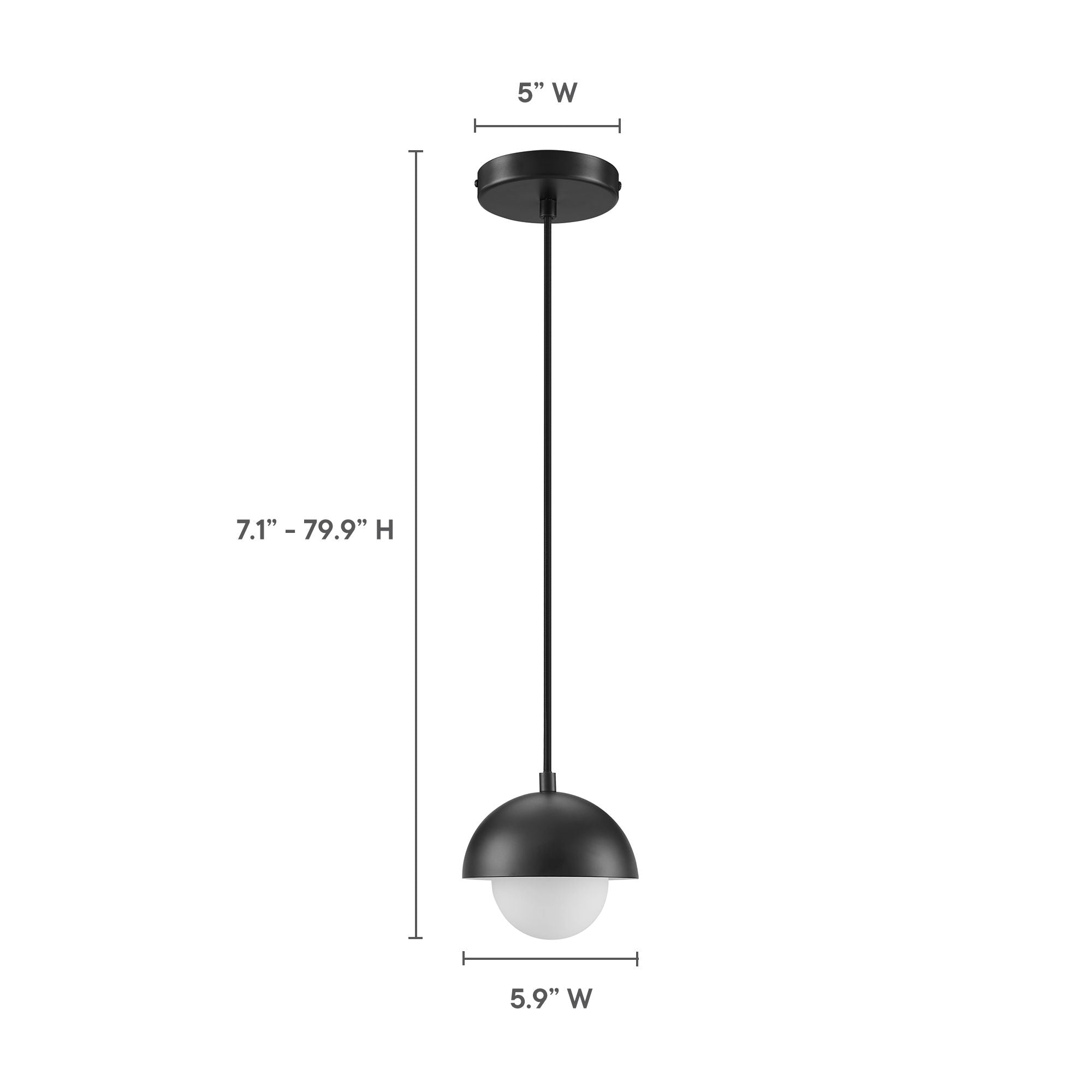 Eclipse Globe Pendant Light - Brass