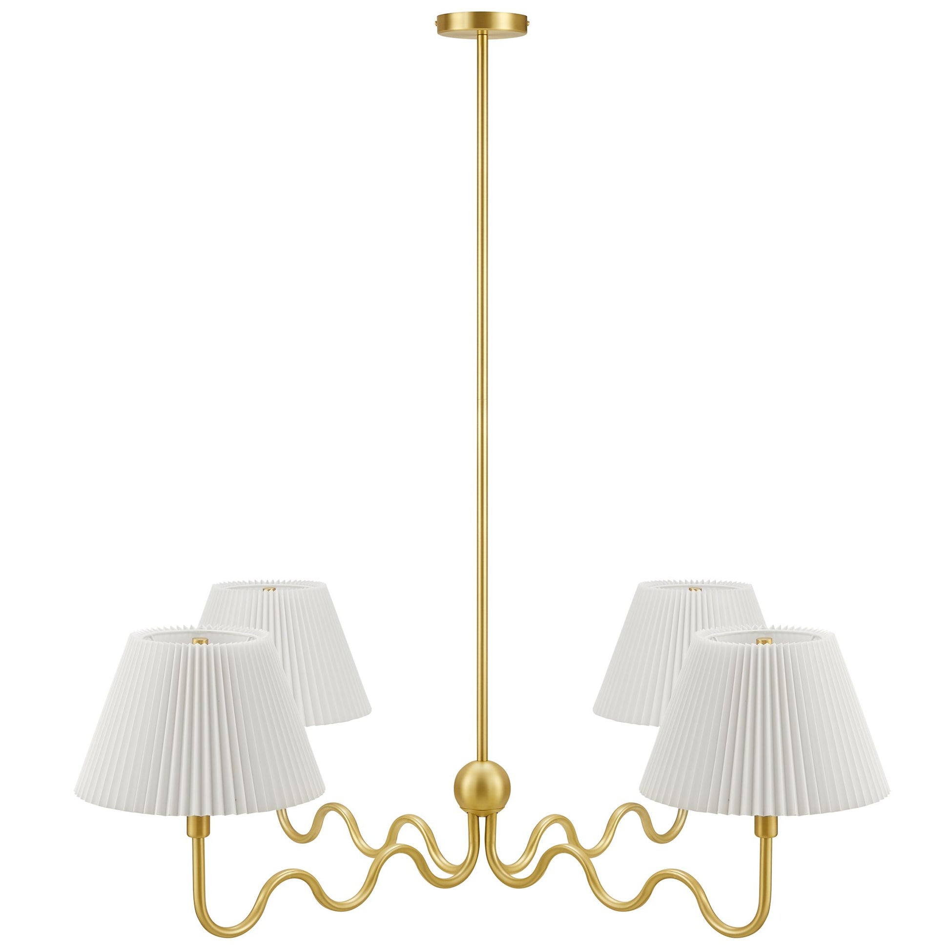 Wave Squiggle 4-Arm Pendant Light