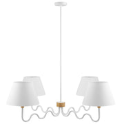 Sunlit Squiggle 4-Arm Pendant Light - Natural White