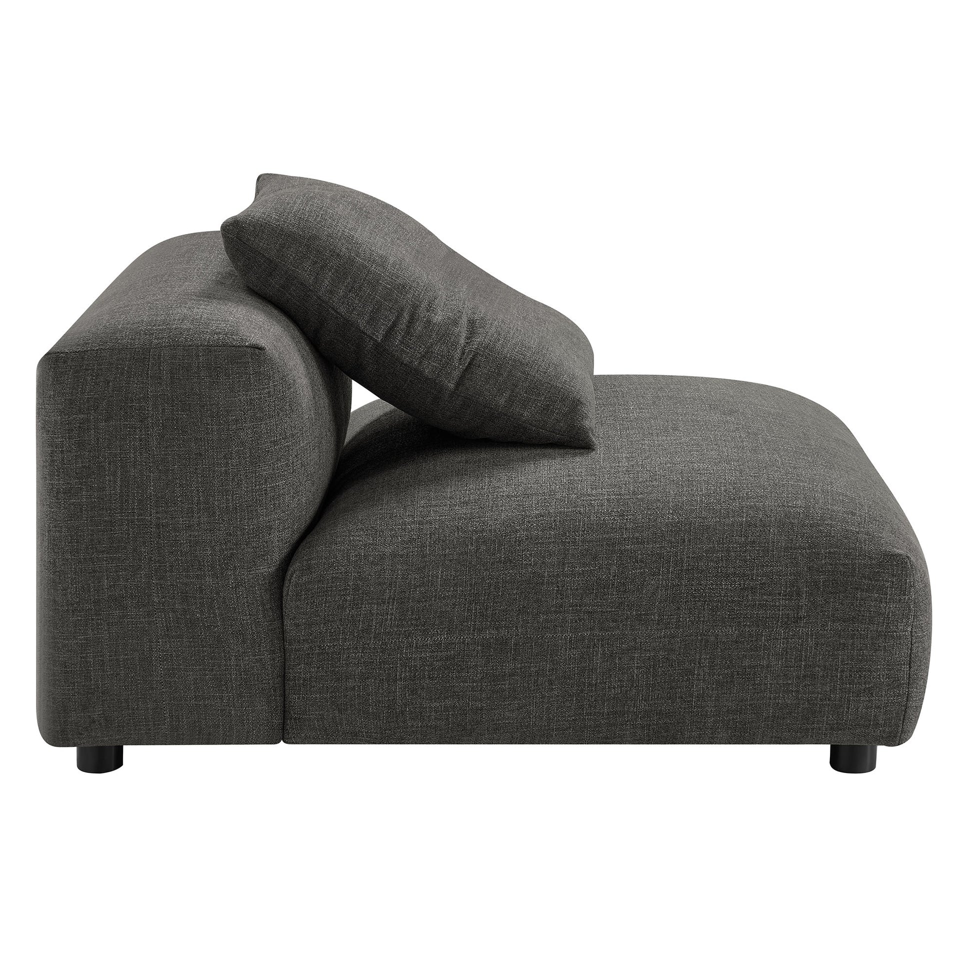 Solace 4-Piece Modular Upholstered Fabric Sectional Sofa With Ottoman