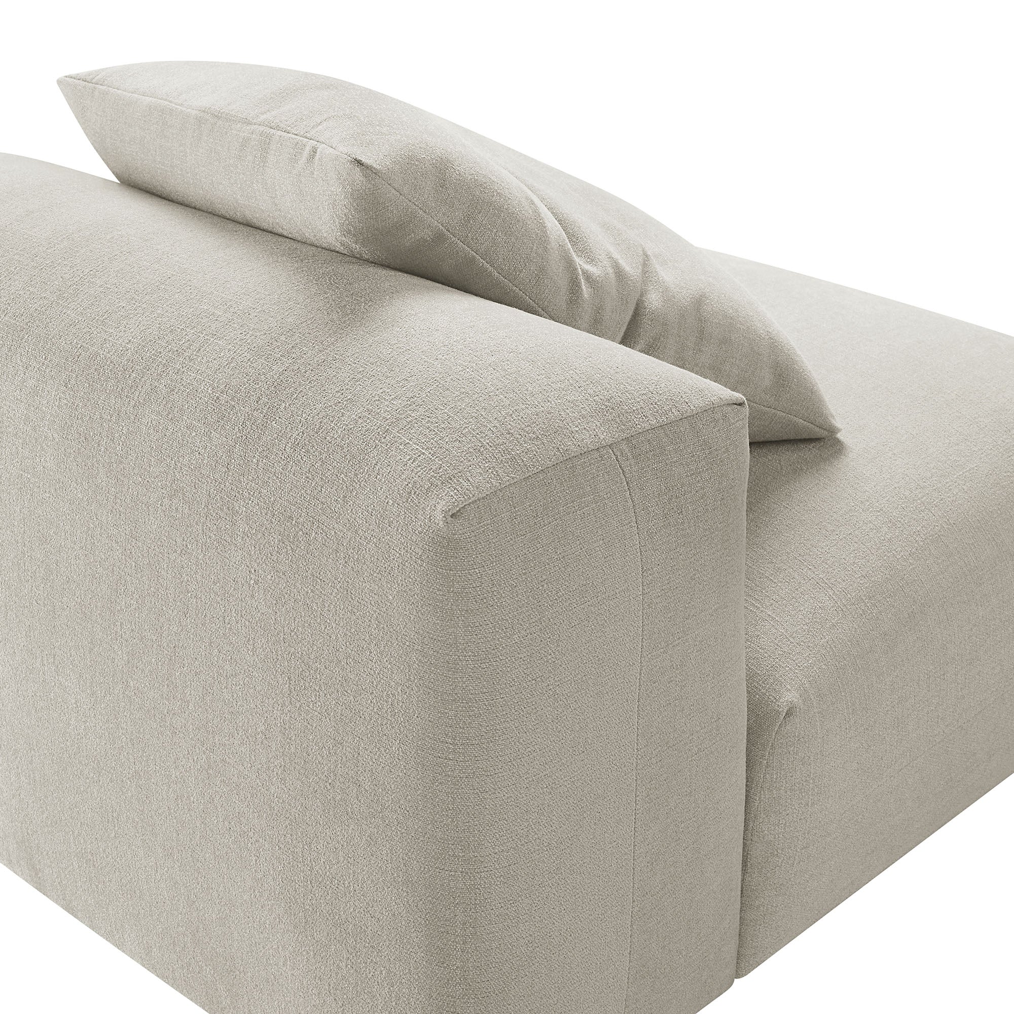 Solace  Modular Upholstered Fabric Armless Chair