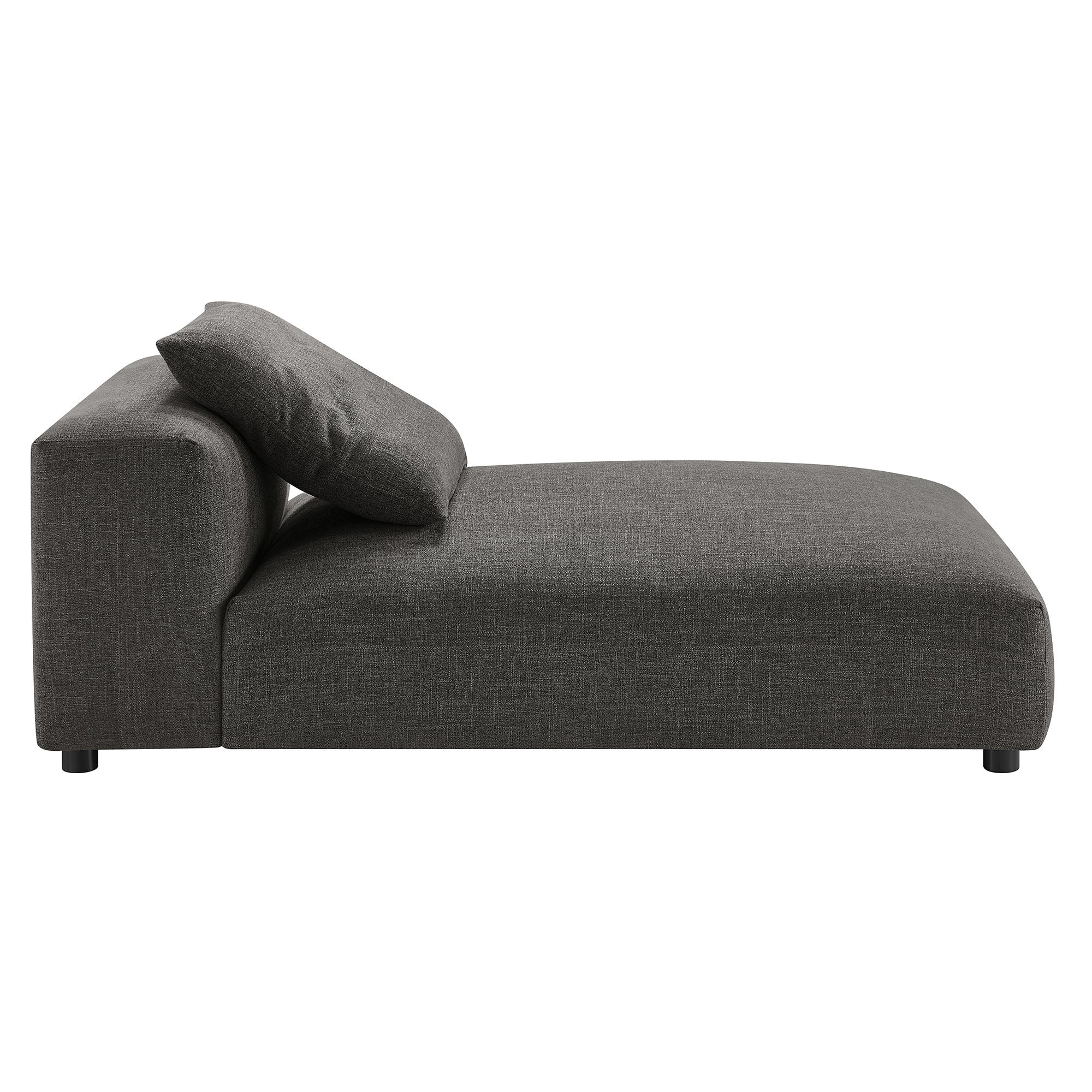 Solace 4-Piece Modular Upholstered Fabric Sectional Sofa With Ottoman