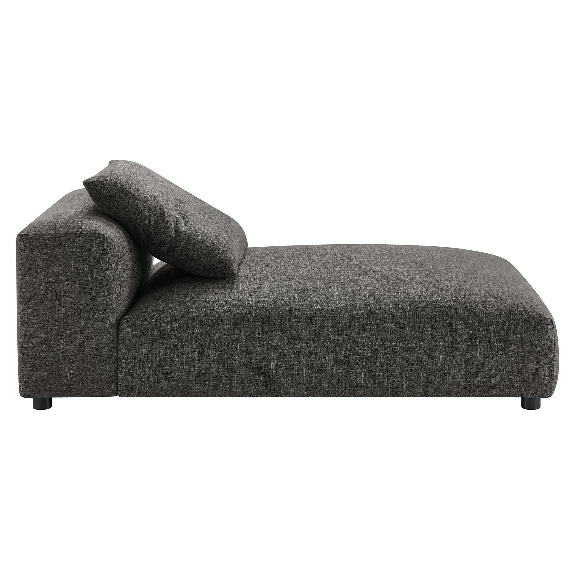 Solace 4-Piece Modular Upholstered Fabric Sectional Sofa With Ottoman