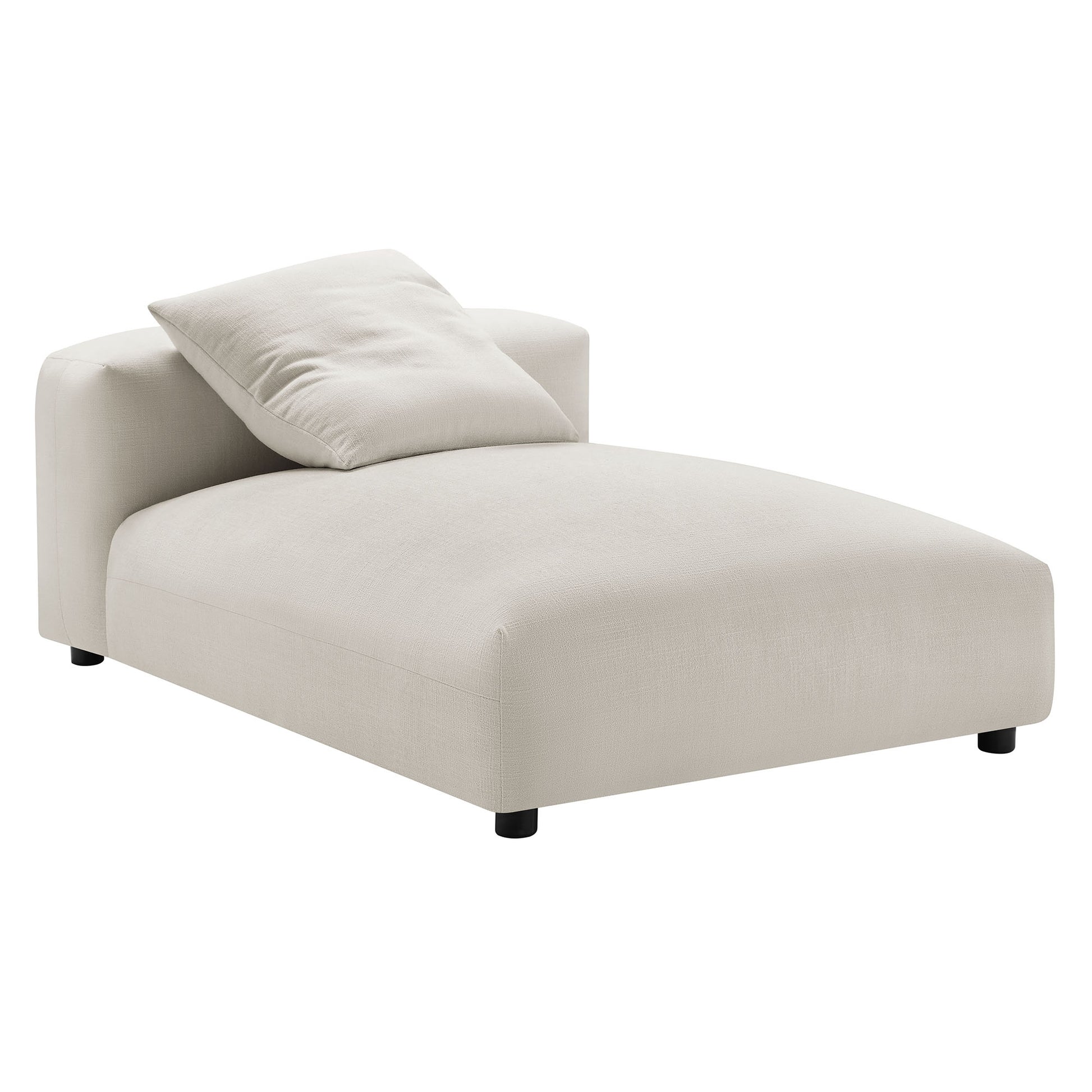 Solace 4-Piece Modular Upholstered Fabric Sectional Sofa With Ottoman