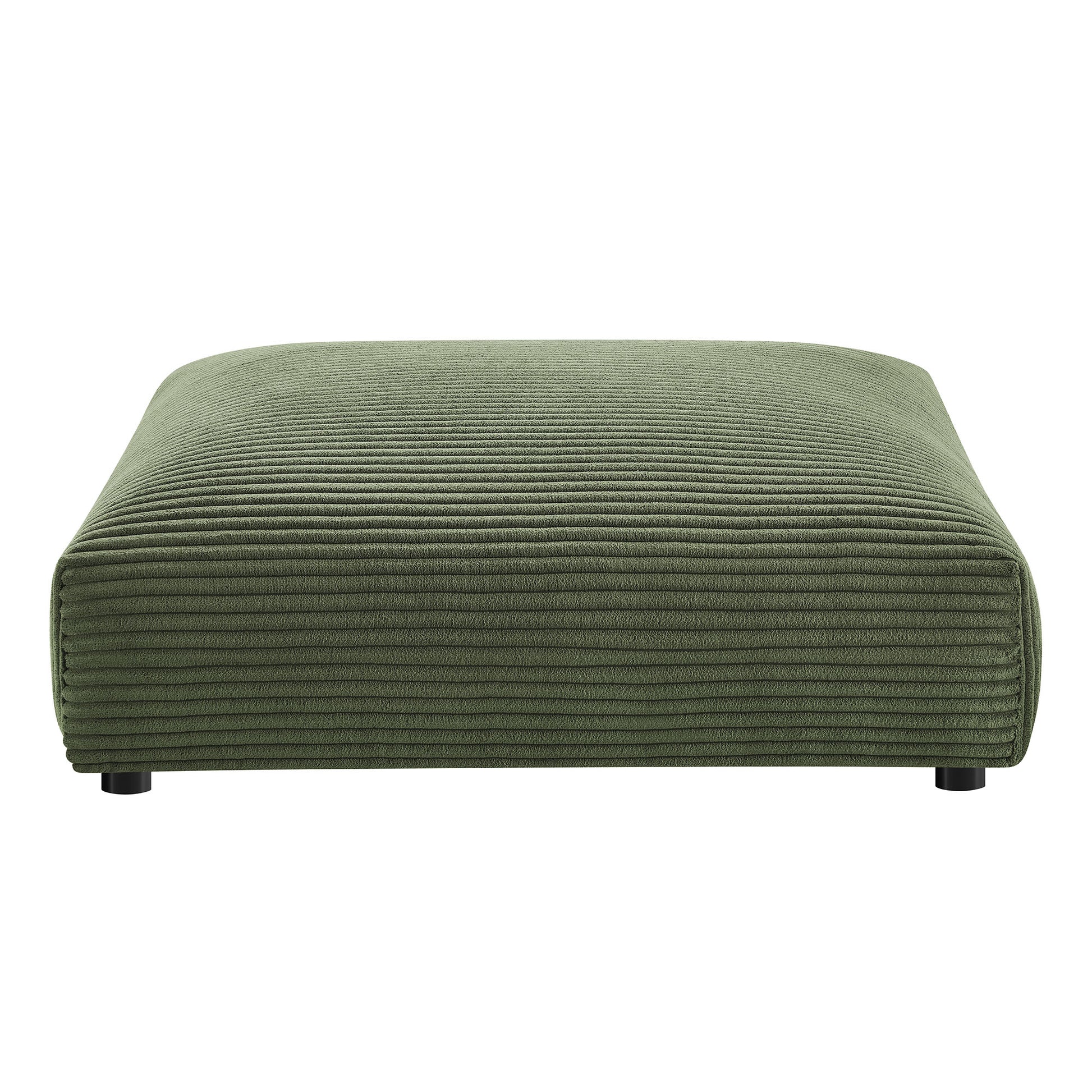 Solace  Modular Corduroy Upholstered Armless Loveseat and Ottoman Set