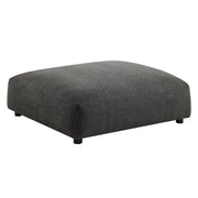 Solace  Modular Upholstered Fabric Ottoman - Charcoal