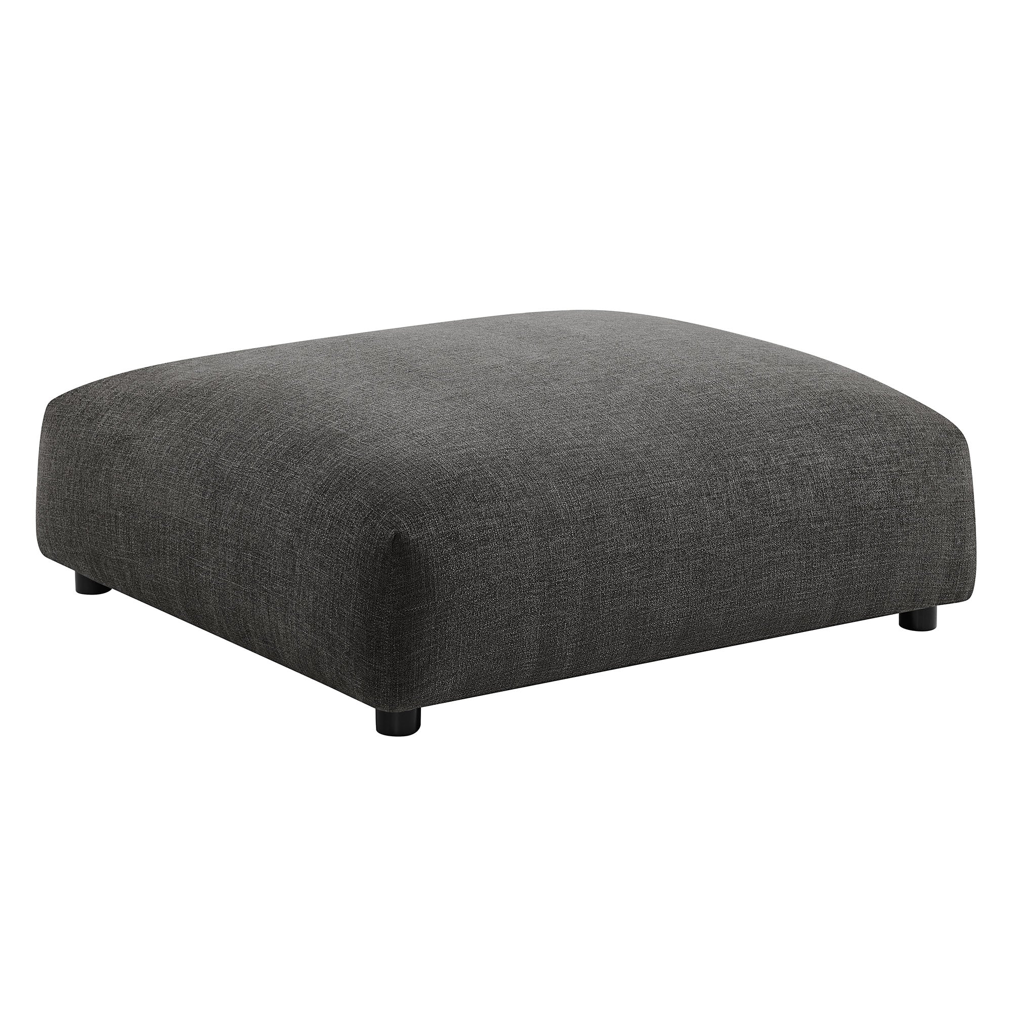 Solace 4-Piece Modular Upholstered Fabric Sectional Sofa With Ottoman