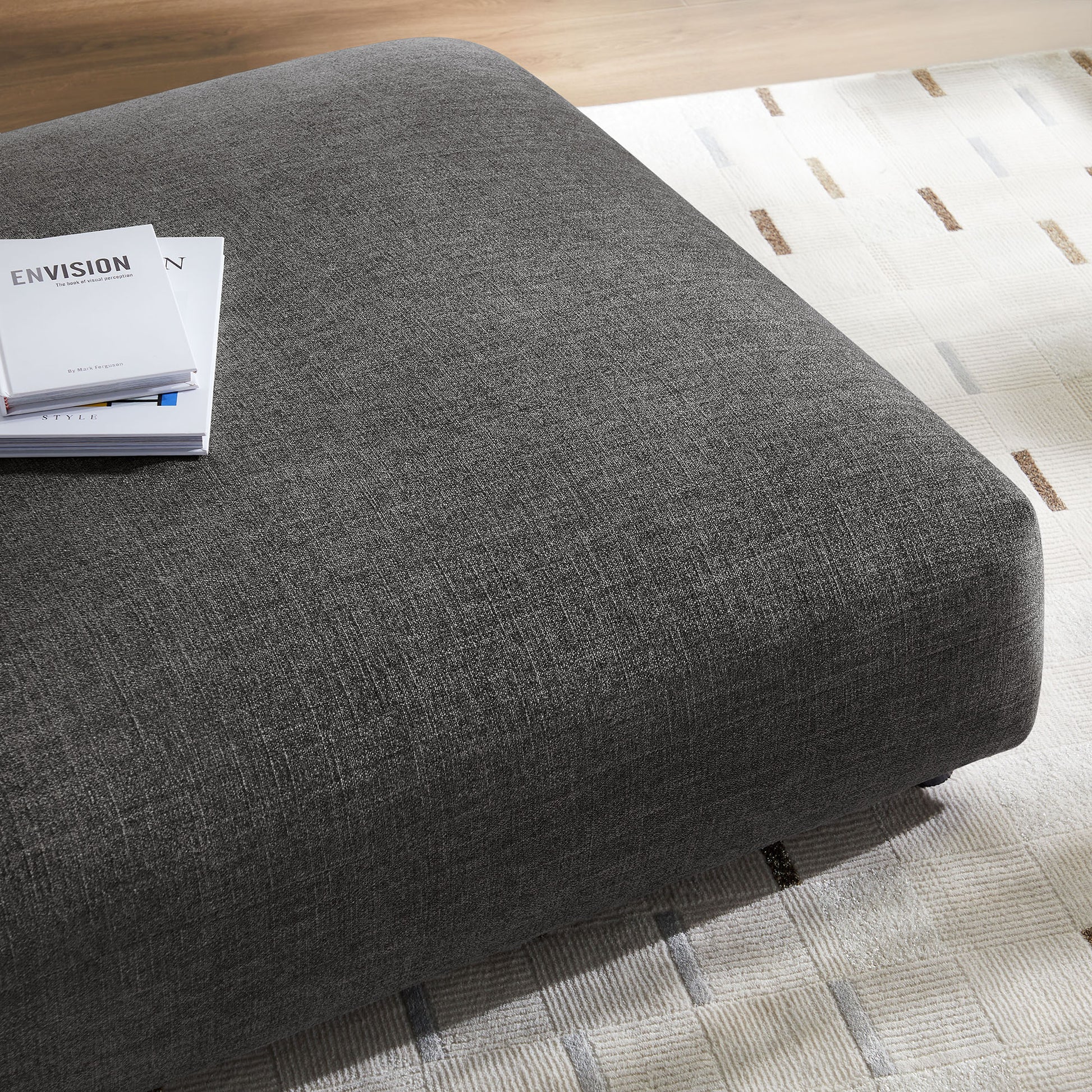 Solace  Modular Upholstered Fabric Ottoman