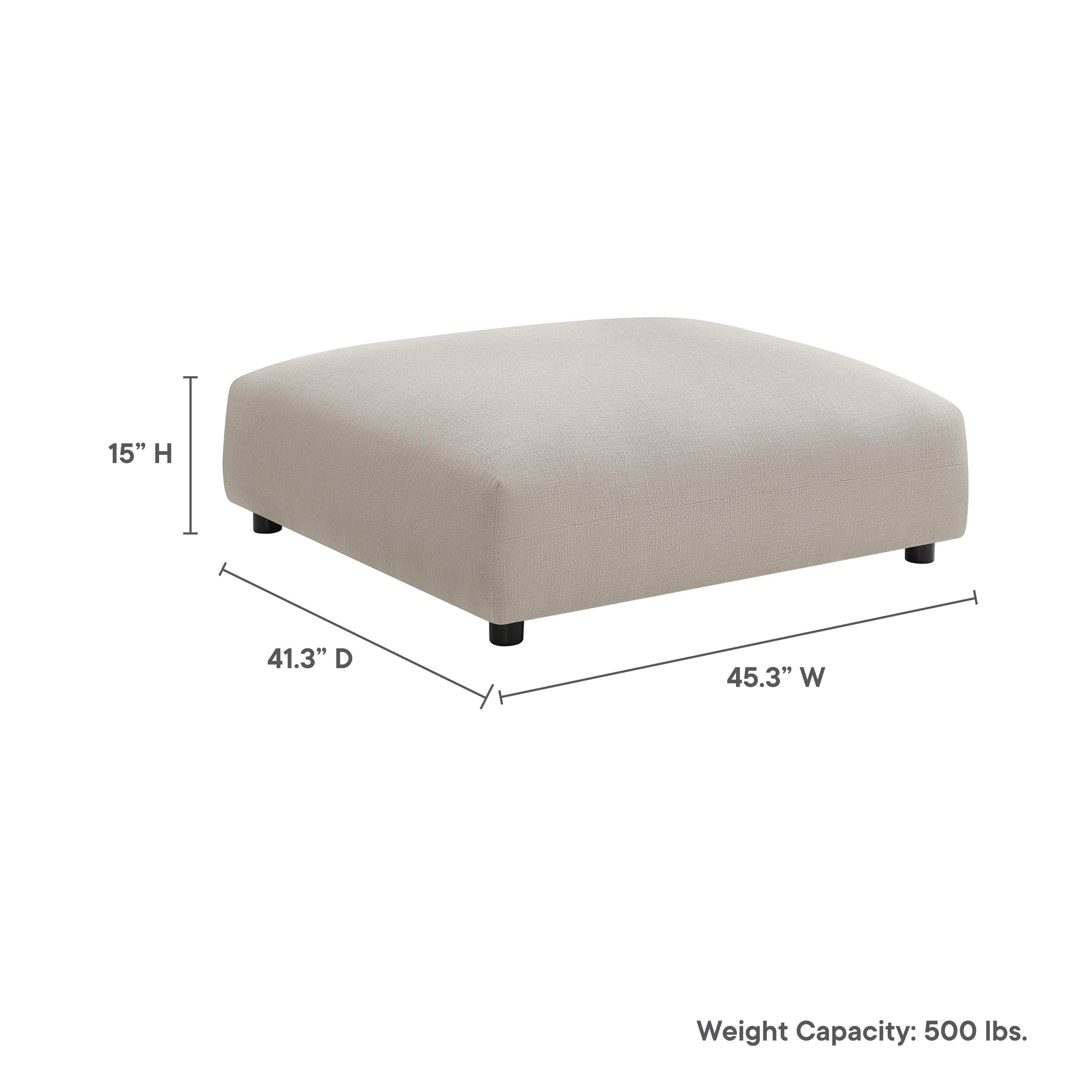 Solace  Modular Upholstered Fabric Ottoman