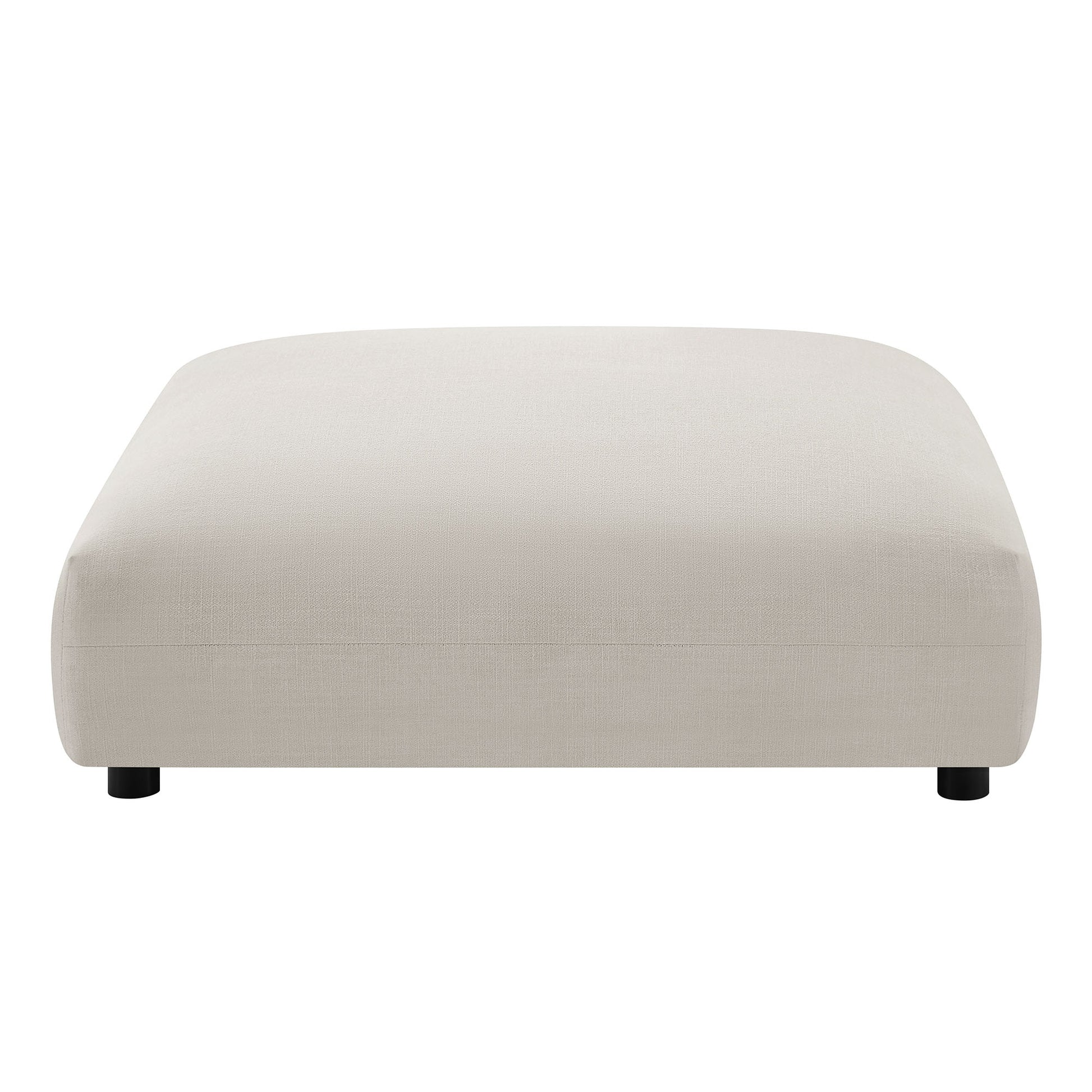 Solace Modular Upholstered Fabric Armless Loveseat and Ottoman Set