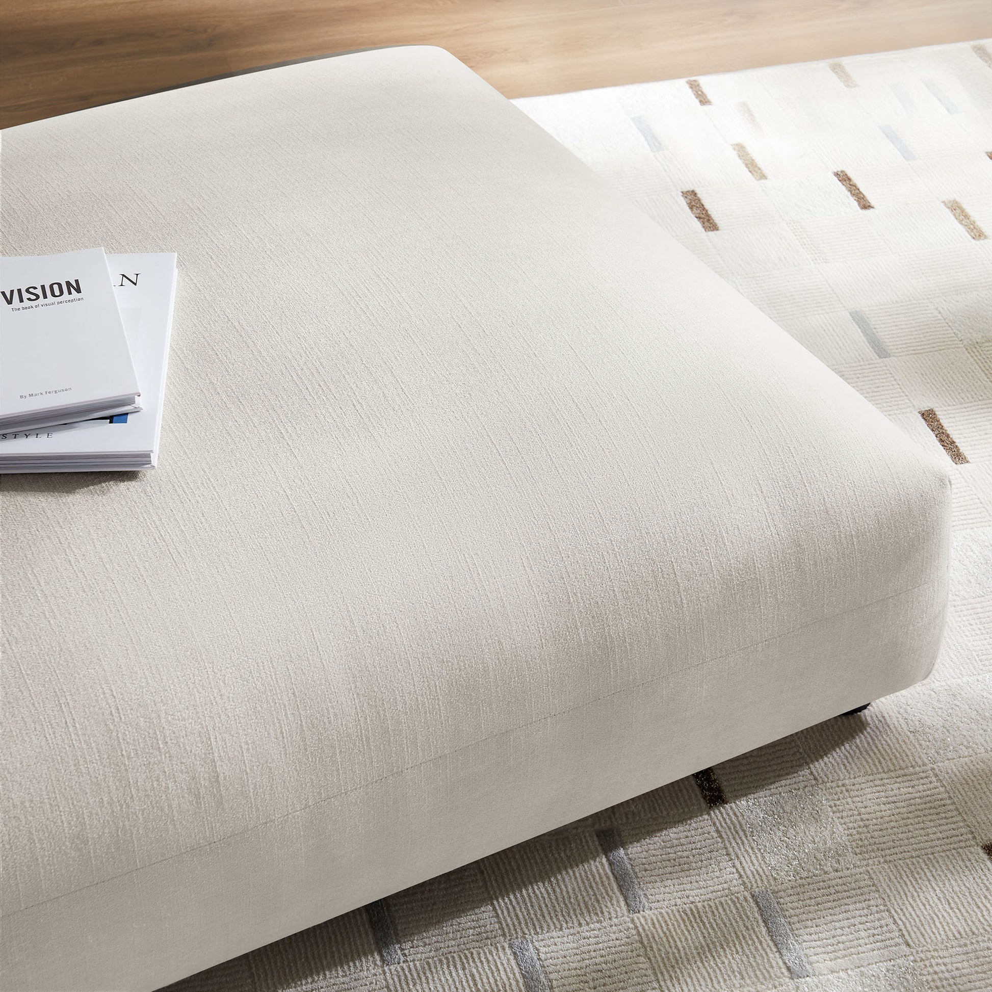 Solace  Modular Upholstered Fabric Ottoman