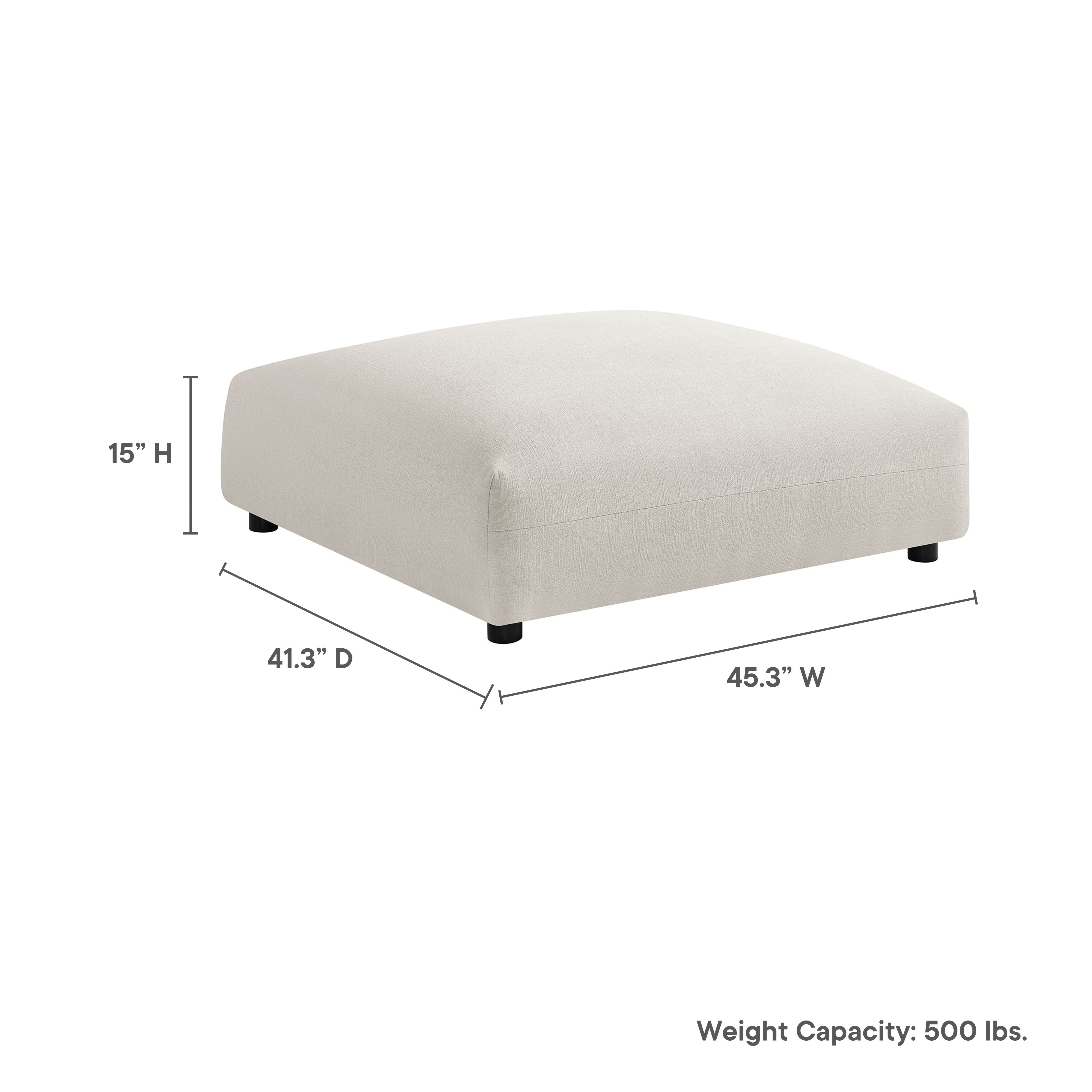 Solace  Modular Upholstered Fabric Ottoman