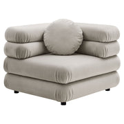 Jubilee Modular Performance Velvet Corner Chair - Almond