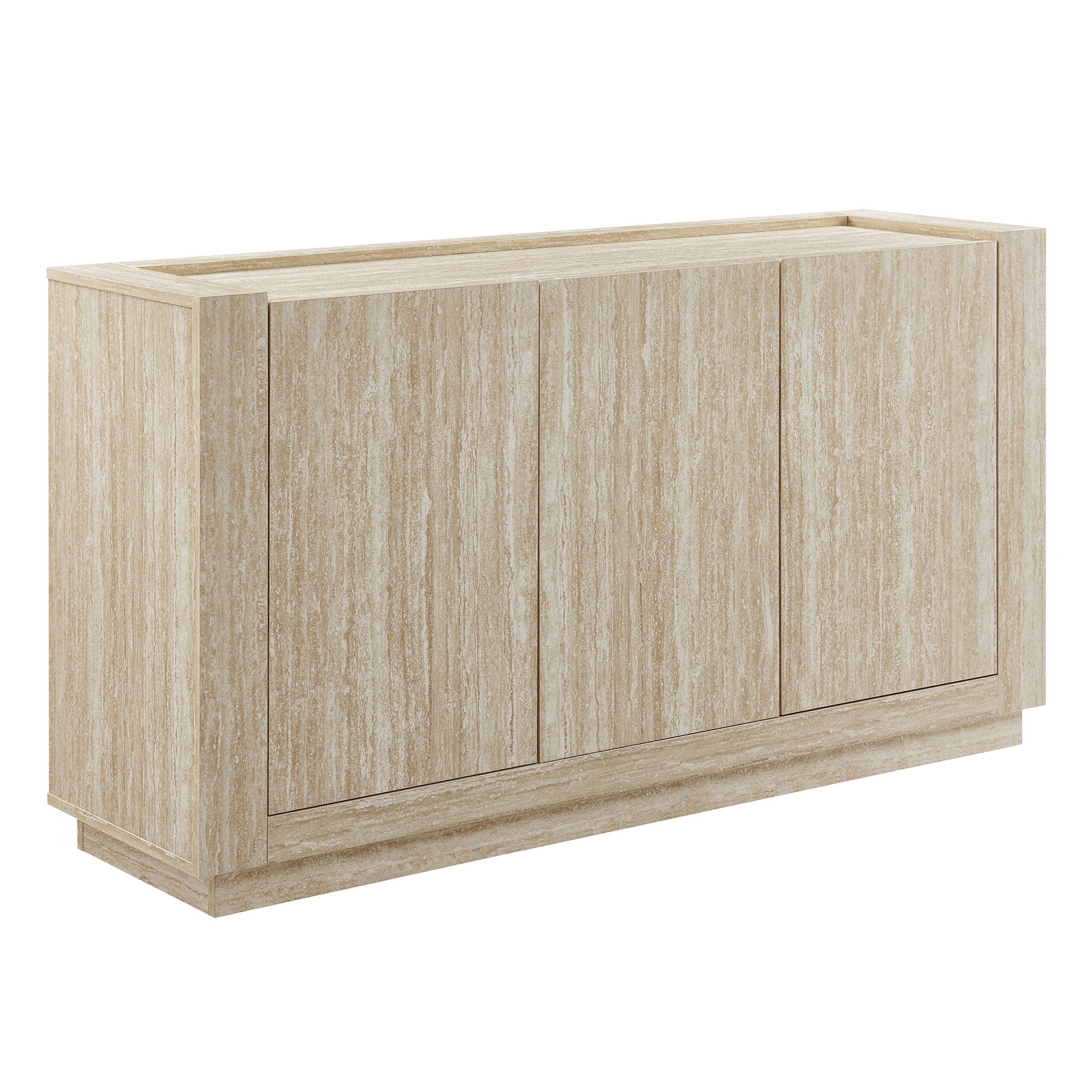 Hollis 59" Travertine Sideboard - Travertine