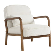 Charlie   Boucle Upholstered Armchair - Ivory