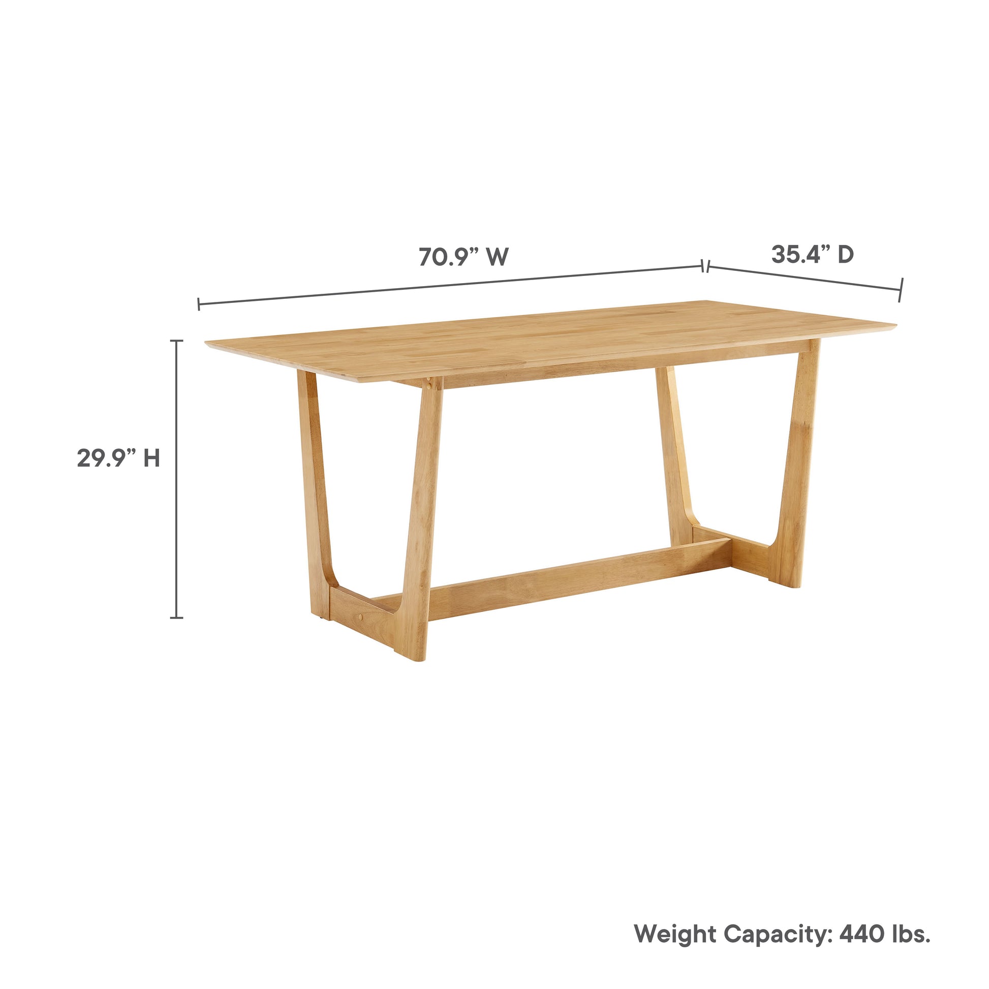 Solara 7-Piece Wood Dining Set - Walnut Heathered Weave Beige