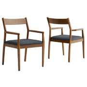 Solara Dining Armchairs Set of 2 - Walnut Black