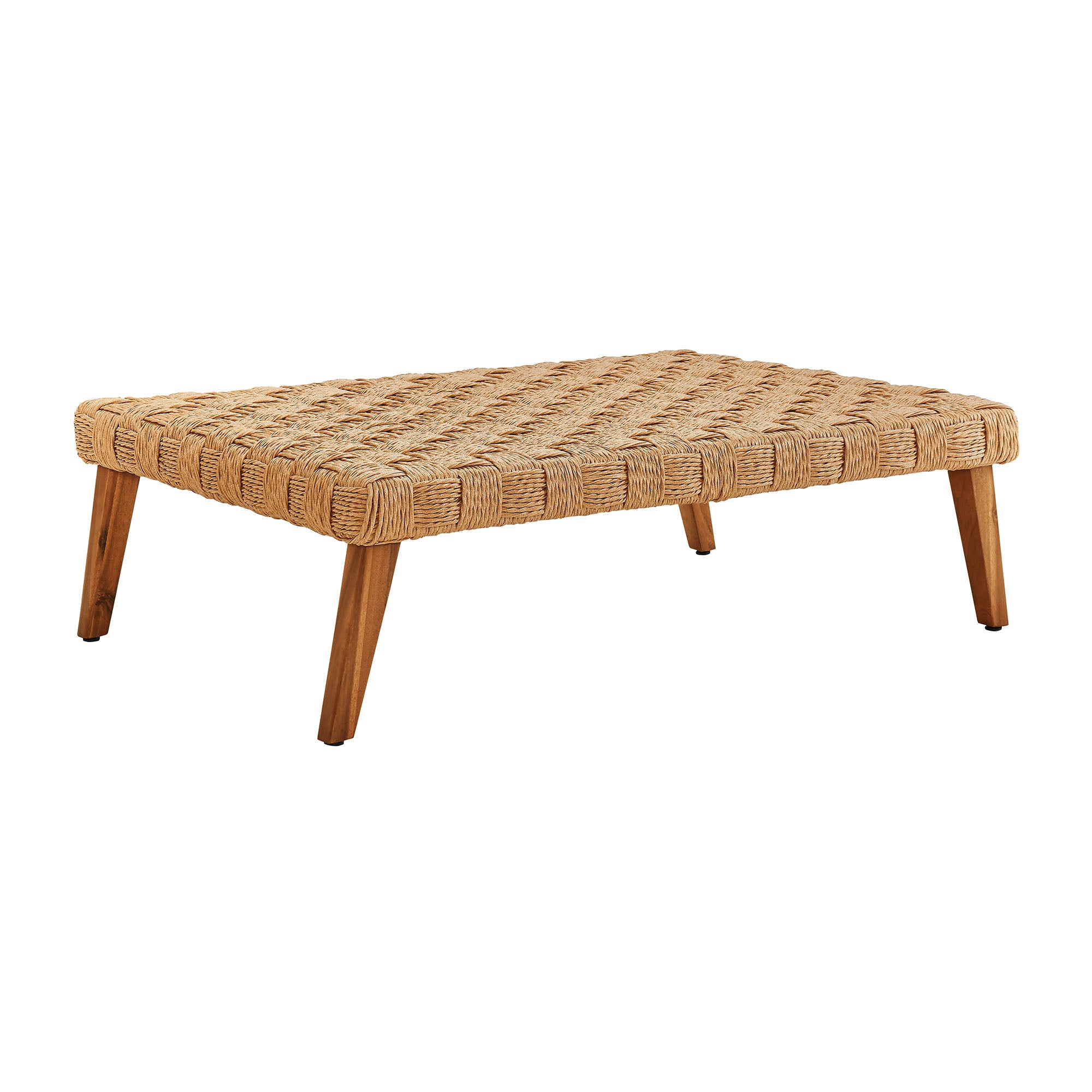 Thames  Outdoor Patio Wicker Rattan Coffee Table - Natural