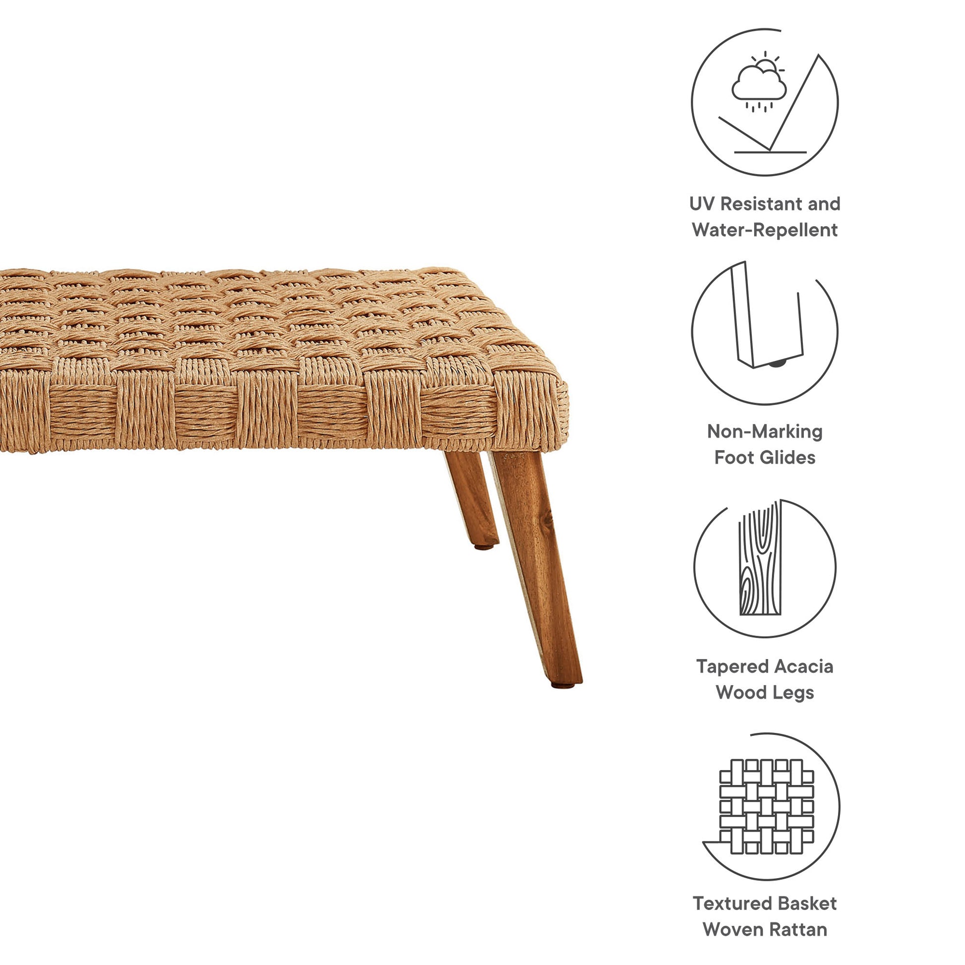 Thames  Outdoor Patio Wicker Rattan Coffee Table