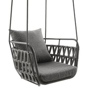 Kaliah Outdoor Patio Aluminum Swing Chair - Charcoal Charcoal