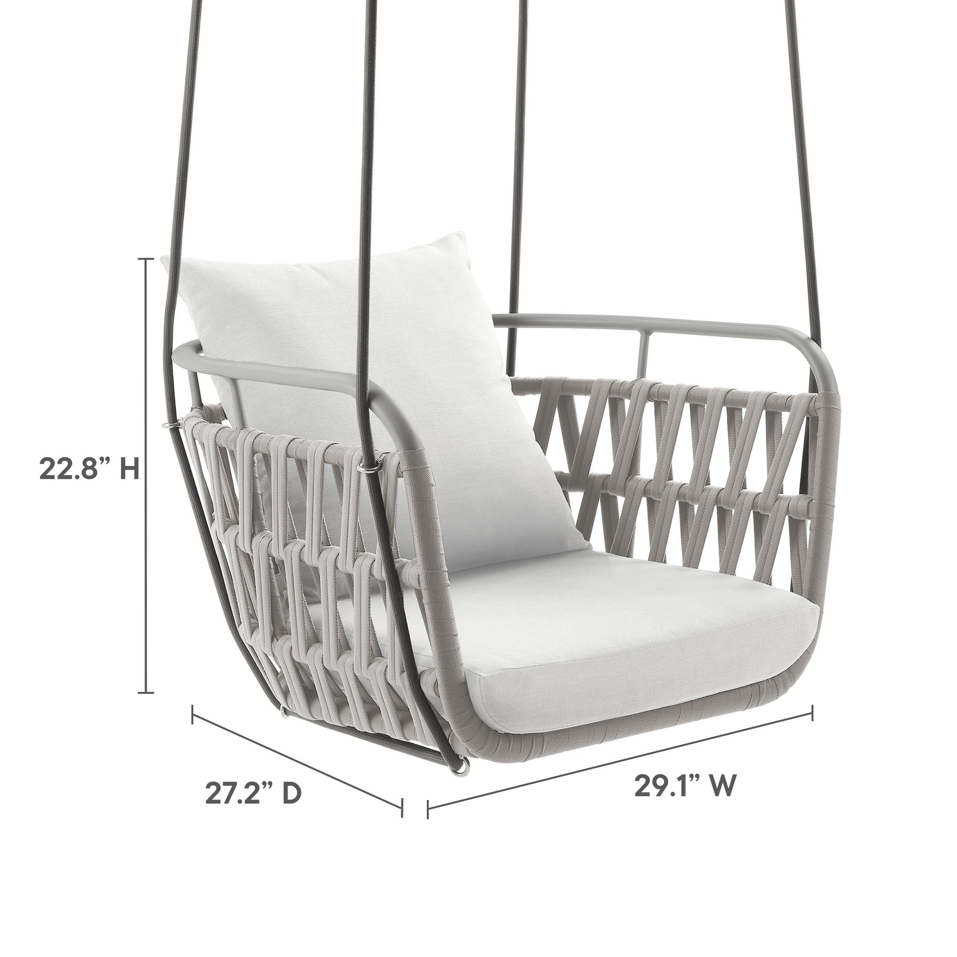 Kaliah Outdoor Patio Aluminum Swing Chair