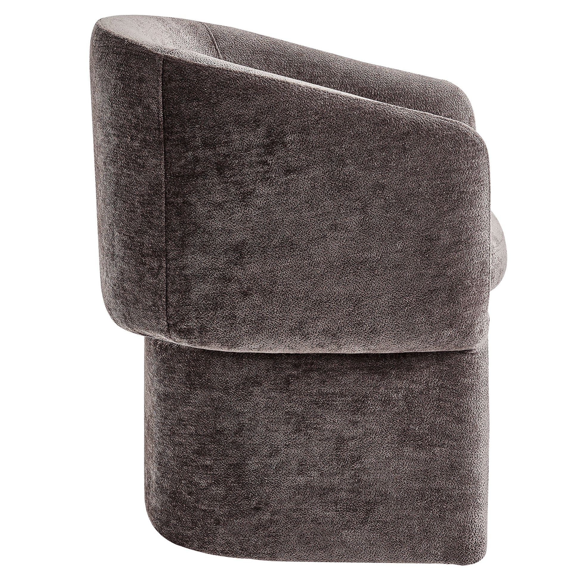 Verity Barrel Back Chenille Dining Armchair - Sage
