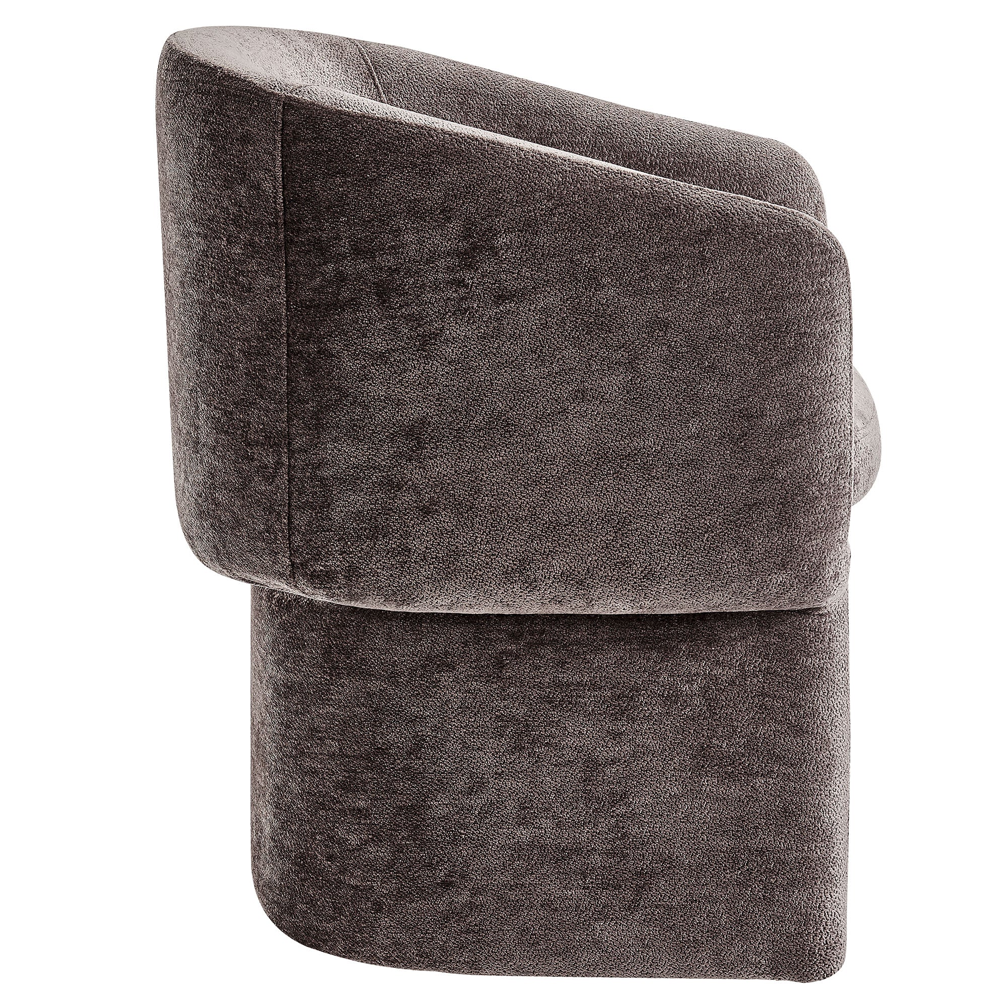 Verity Barrel Back Chenille Dining Armchair - Sage