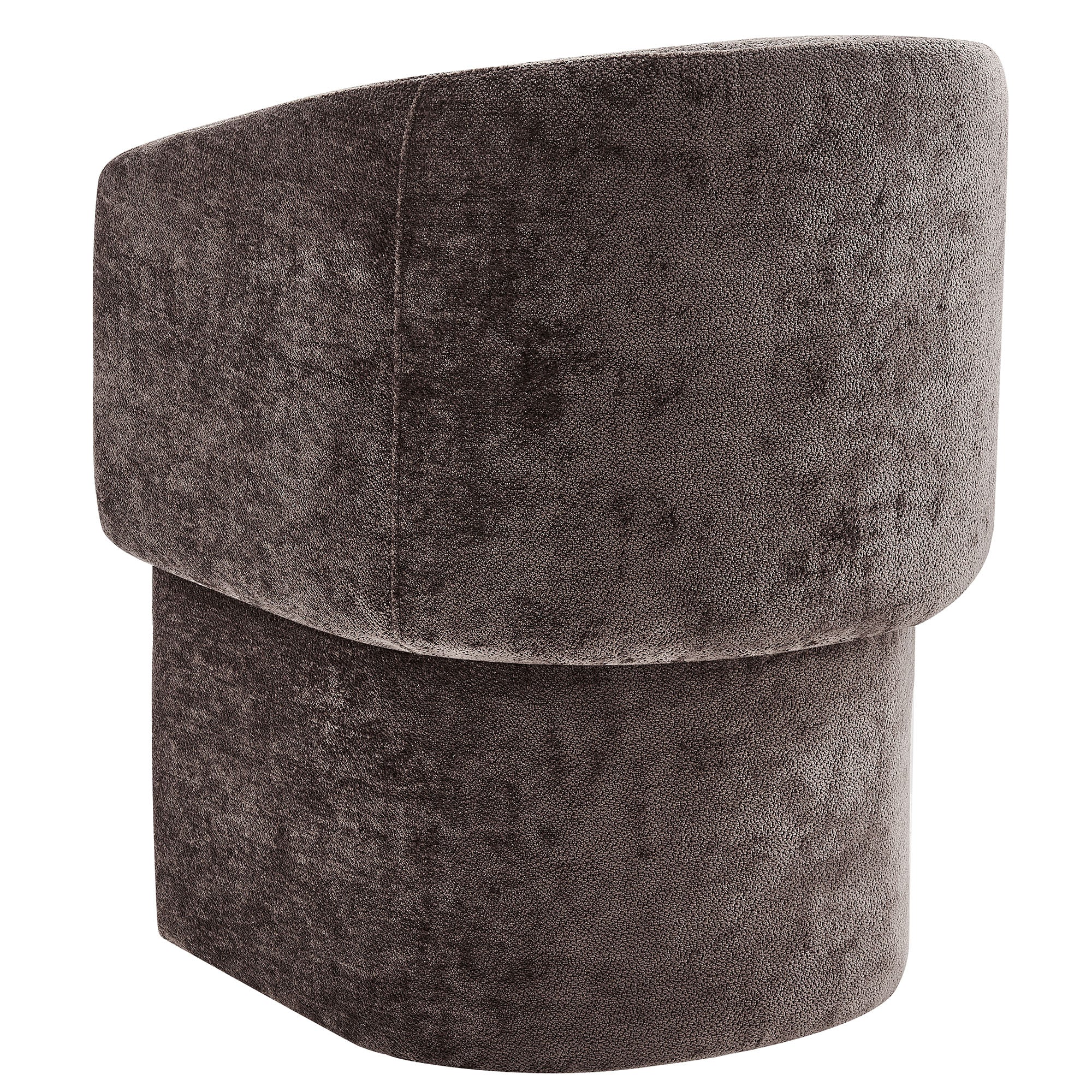 Verity Barrel Back Chenille Dining Armchair - Slate Blue