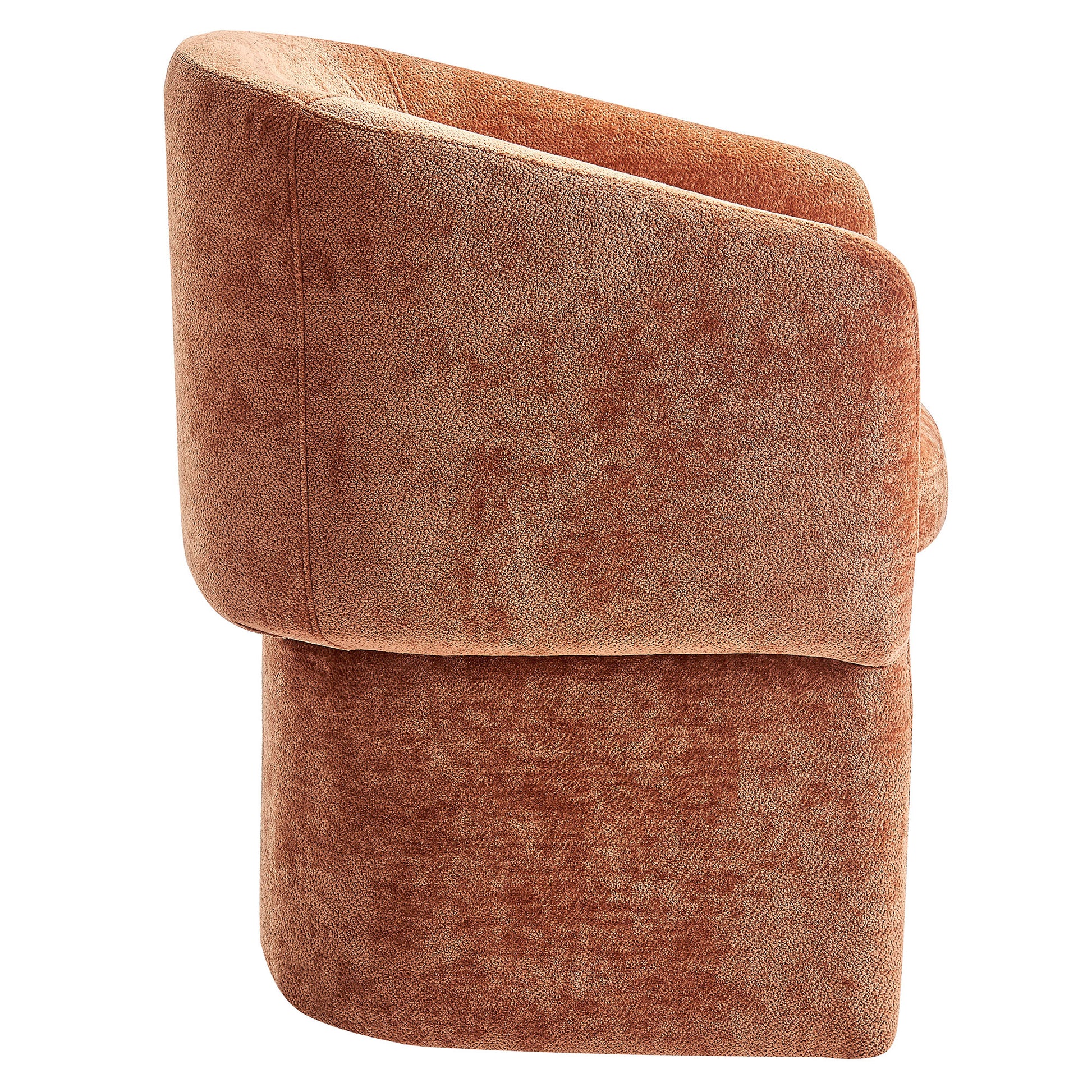 Verity Barrel Back Chenille Dining Armchair
