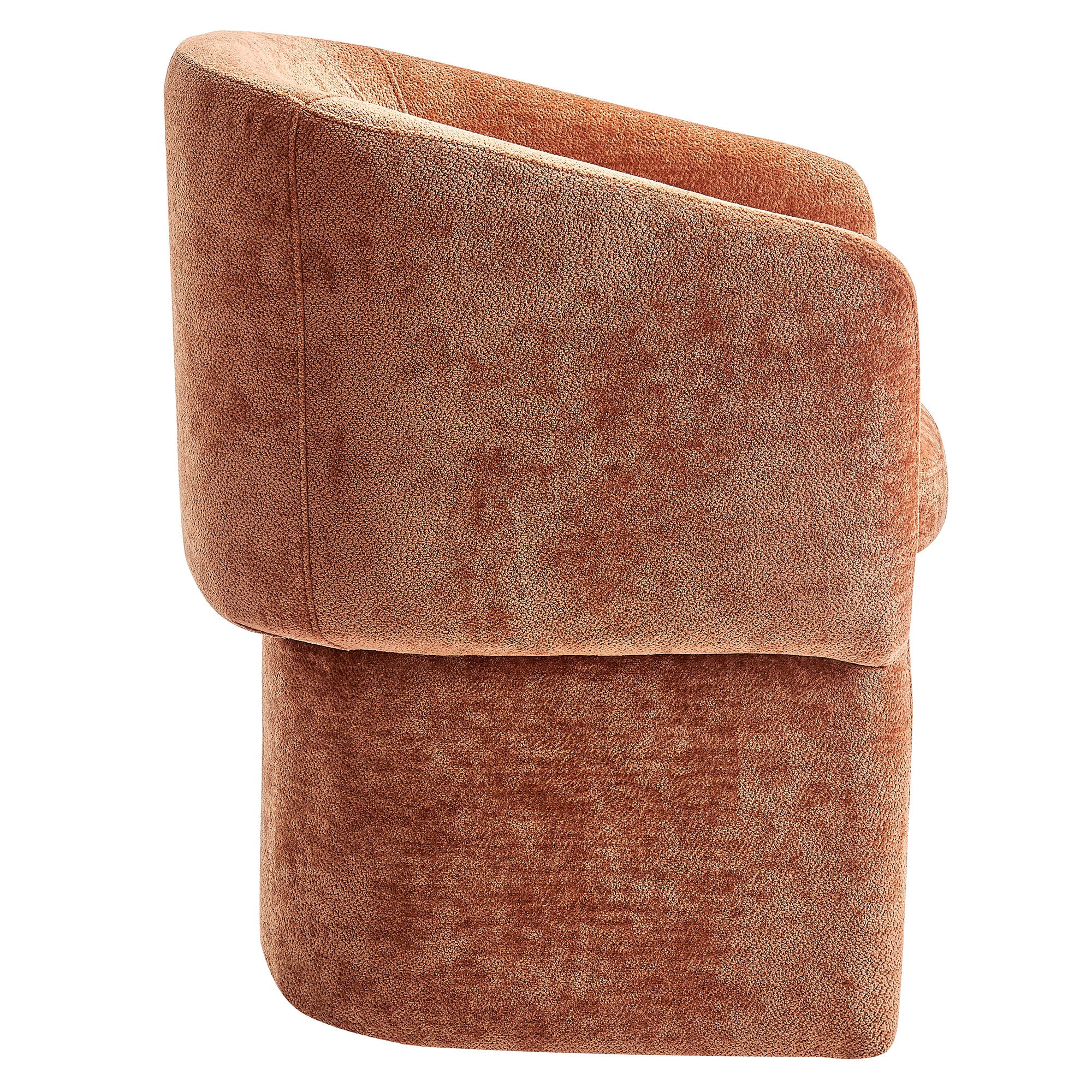 Verity Barrel Back Chenille Dining Armchair
