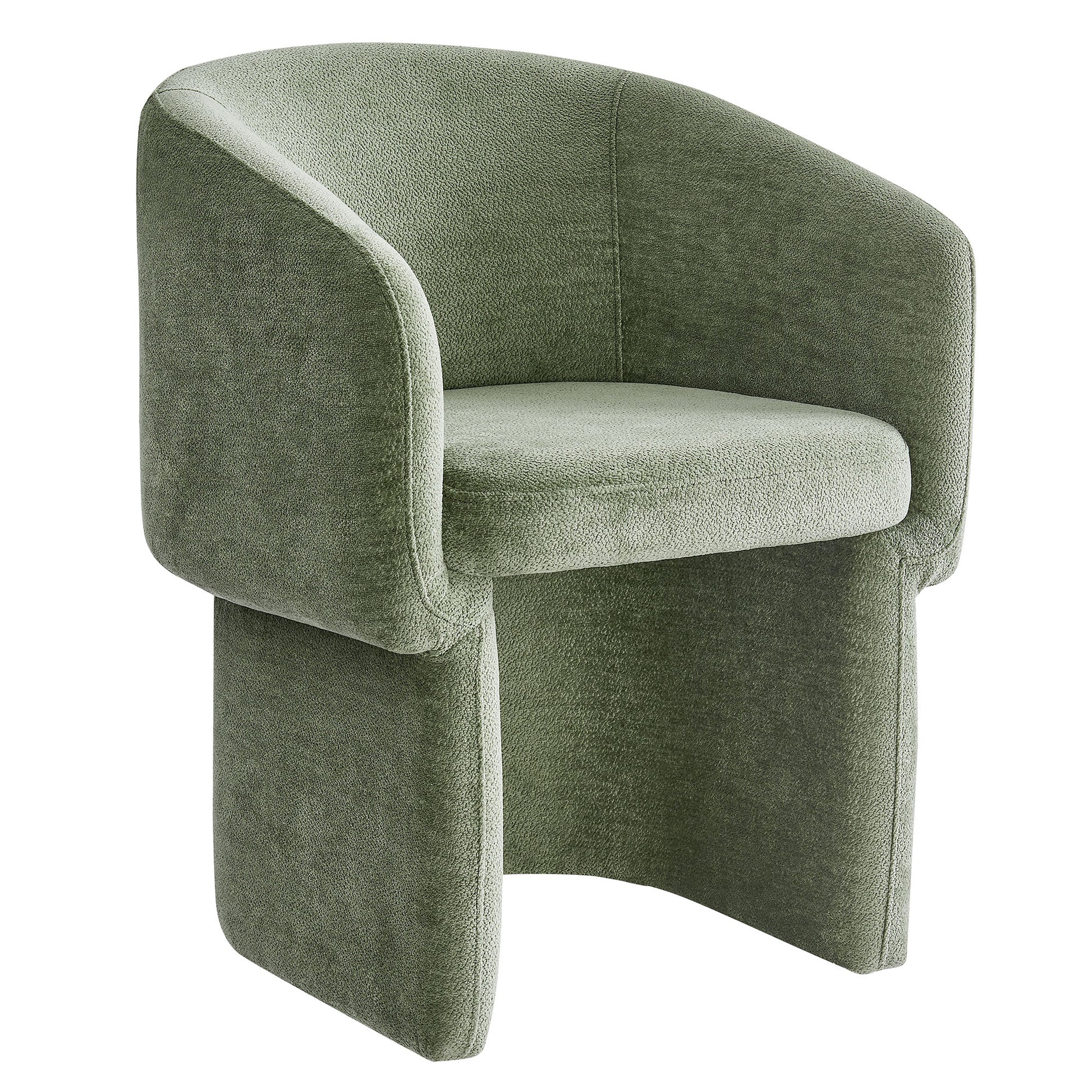 Verity Barrel Back Chenille Dining Armchair