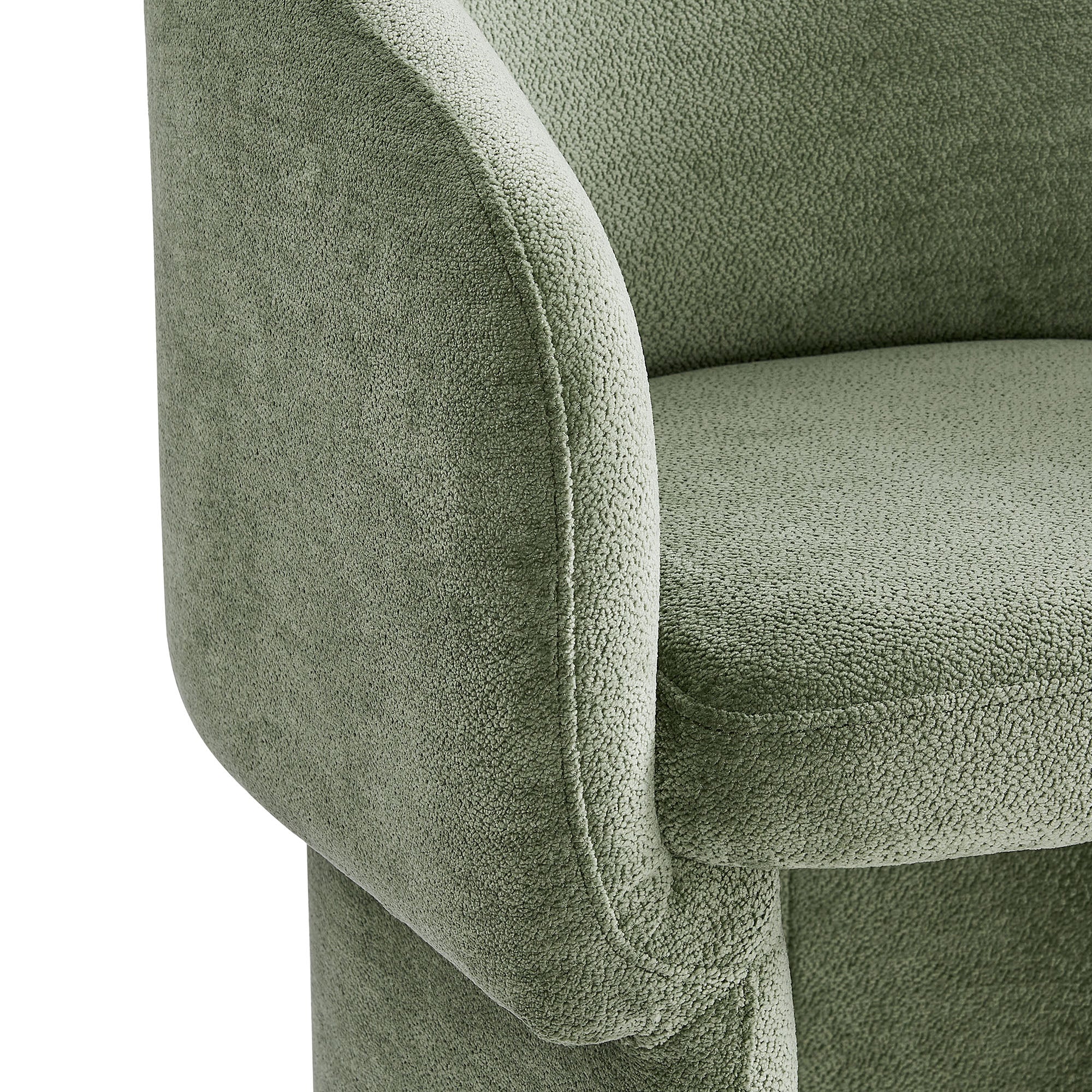Verity Barrel Back Chenille Dining Armchair
