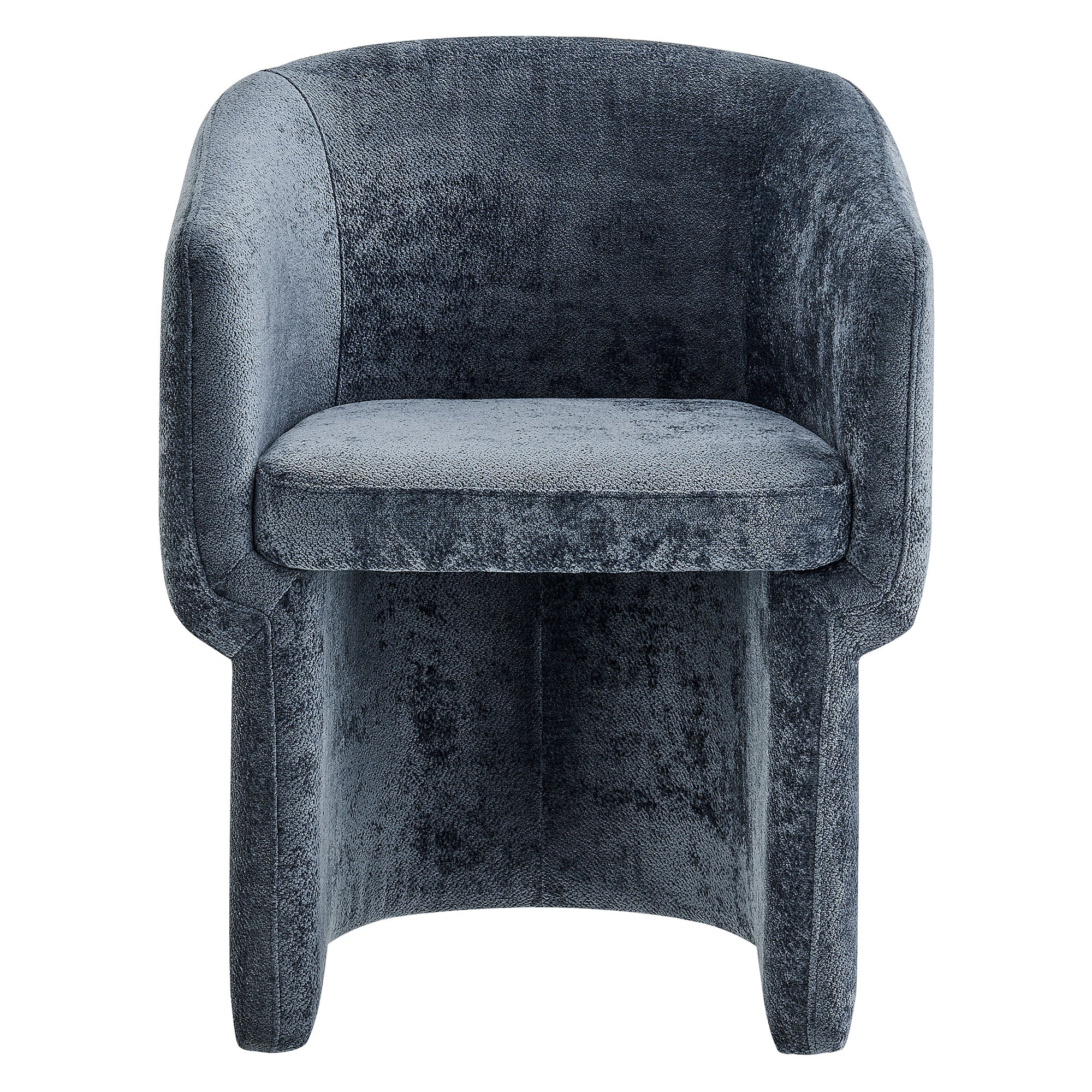 Verity Barrel Back Chenille Dining Armchair