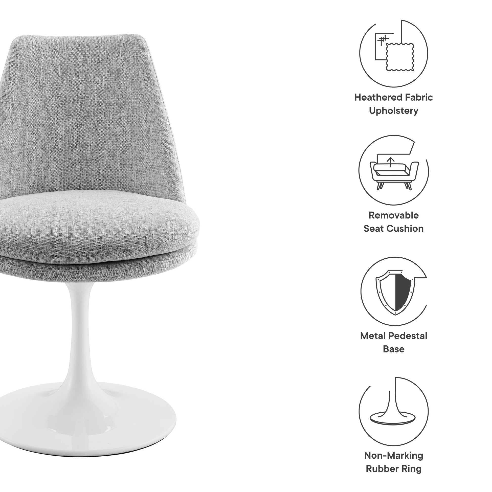 Lippa Swivel Dining Upholstered Side Chair