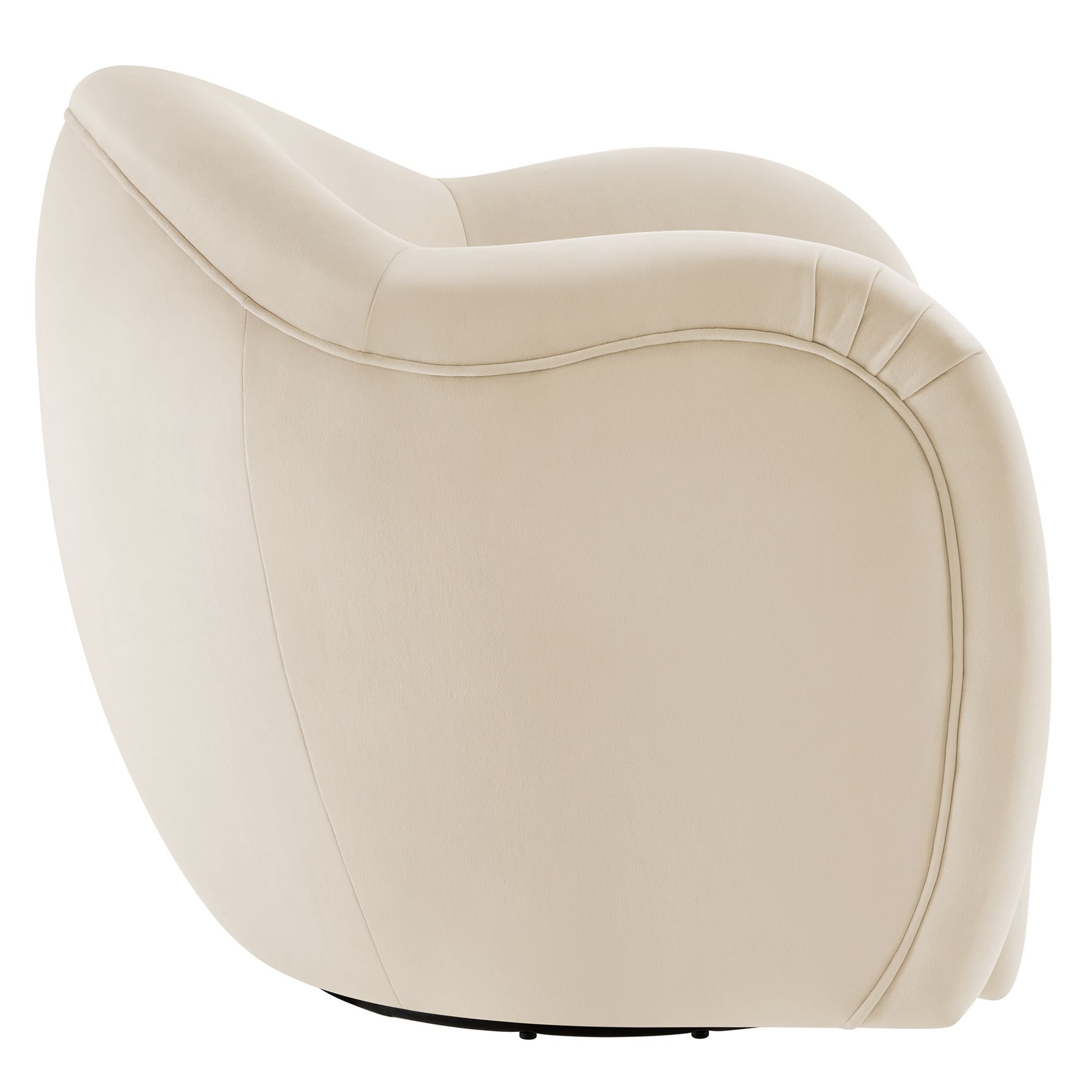 Compose Performance Velvet Swivel Armchair - Storm Gray
