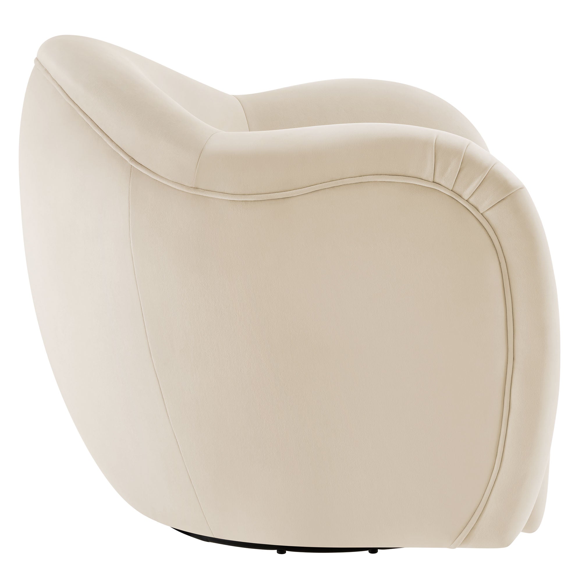 Compose Performance Velvet Swivel Armchair - Storm Gray