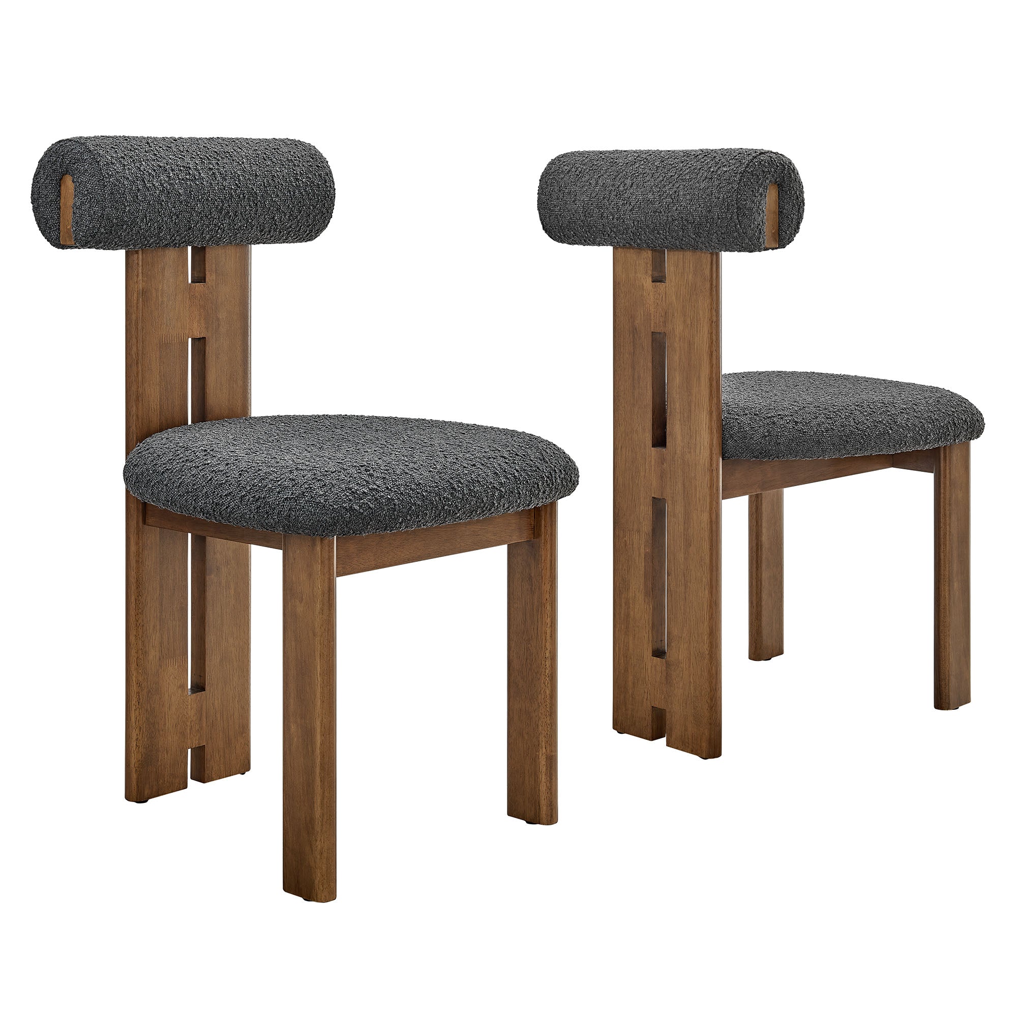 Torian Boucle Fabric Dining Chair Set of 2