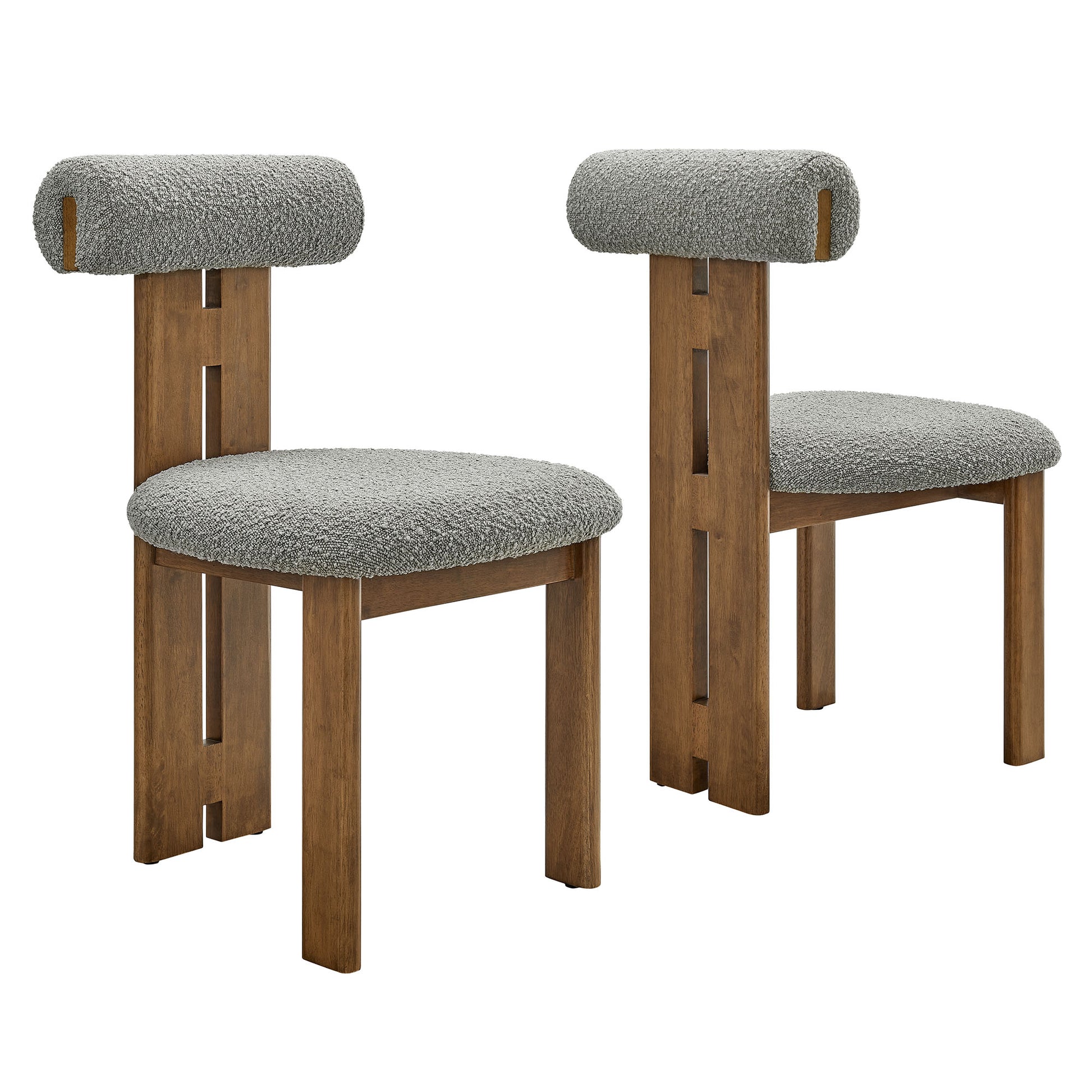 Torian Boucle Fabric Dining Chair Set of 2
