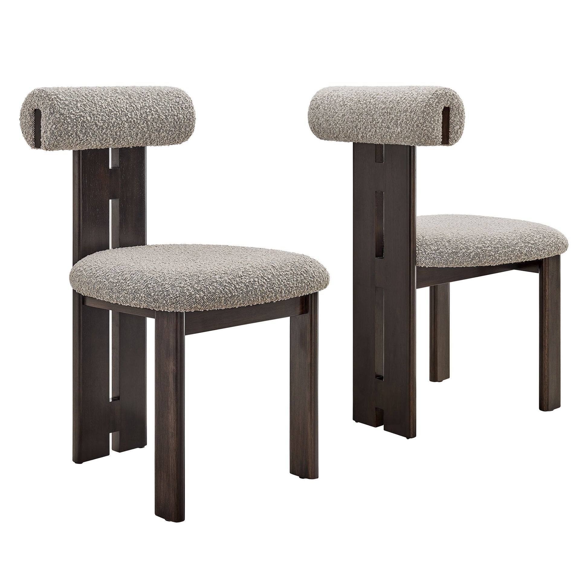Torian Boucle Fabric Dining Chair Set of 2