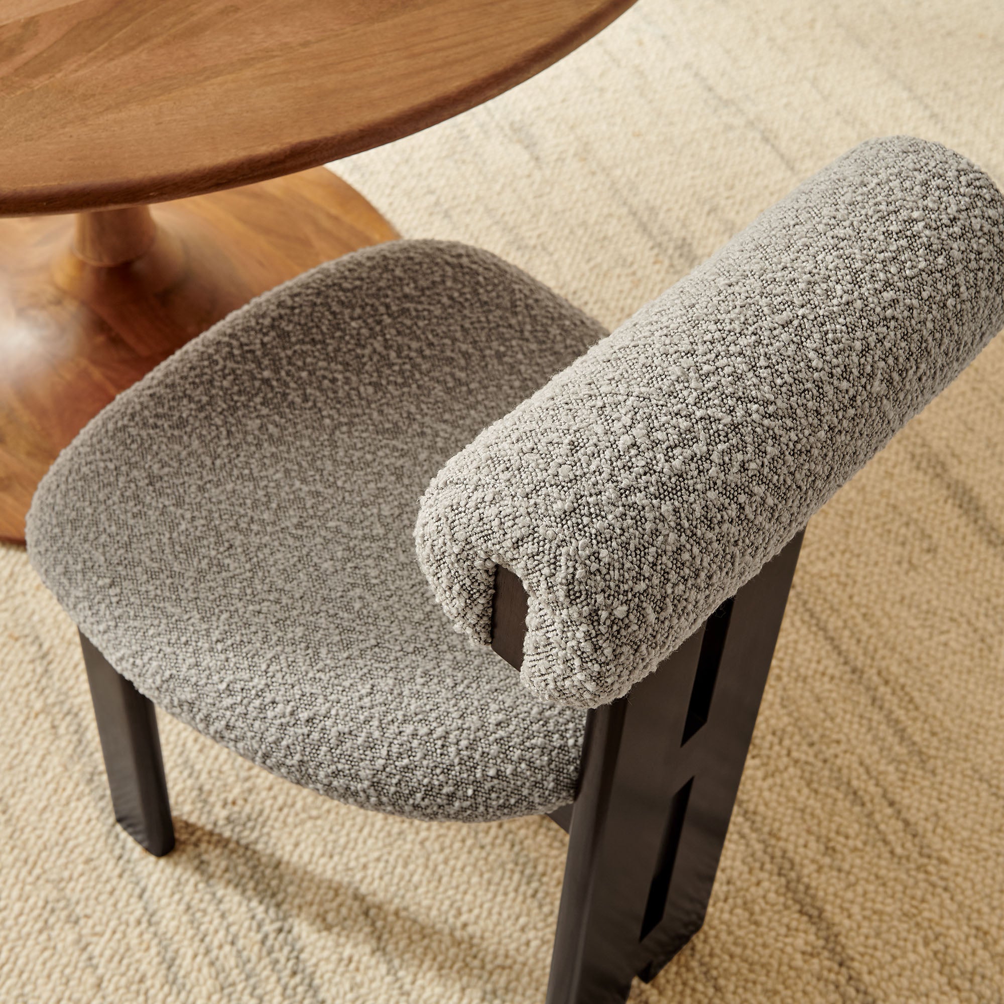 Torian Boucle Fabric Dining Chair Set of 2