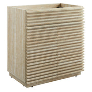 Render 30" Faux Travertine Bathroom Vanity Cabinet (Sink Not Included) - Travertine