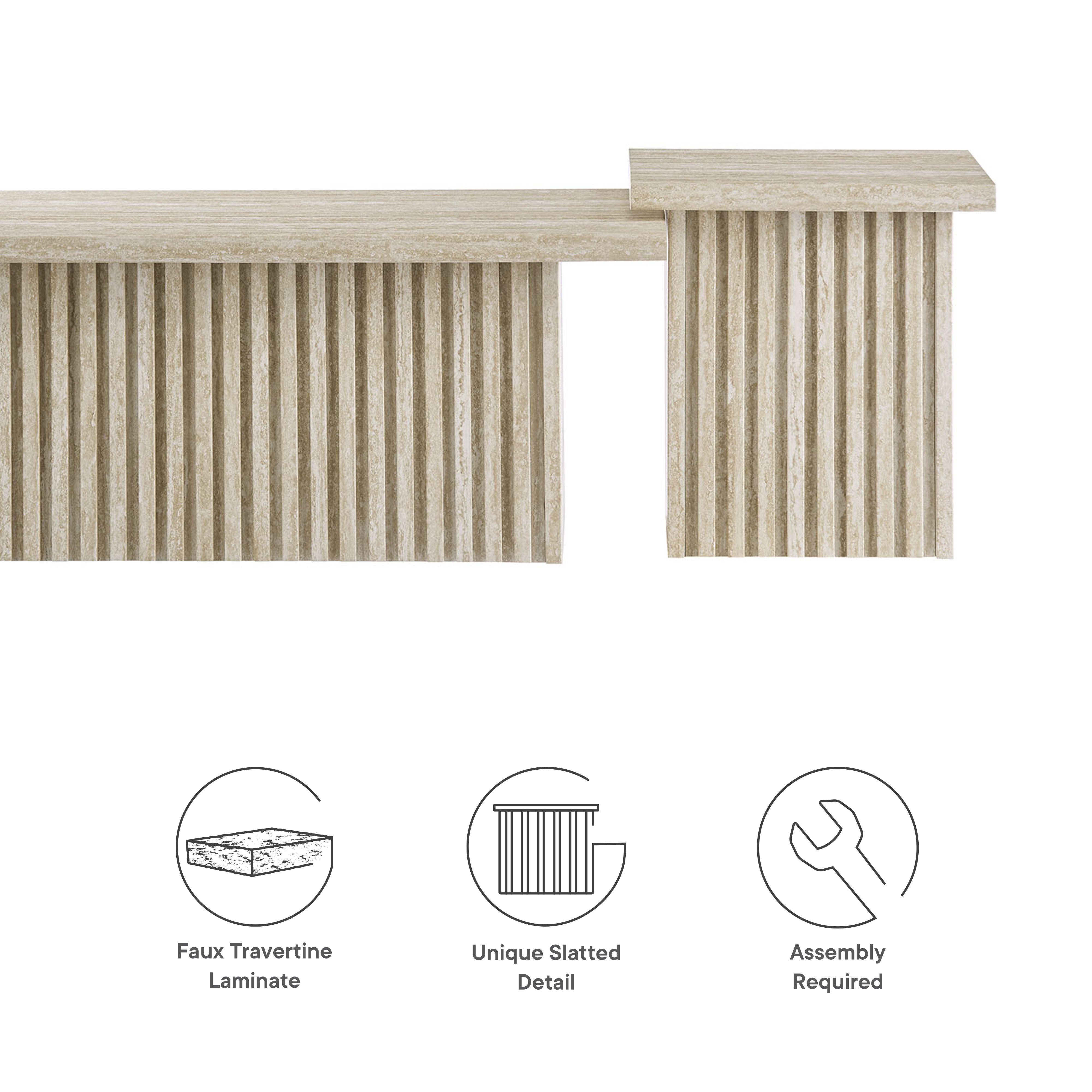 Render Nesting Coffee Tables Set of 2 - Walnut
