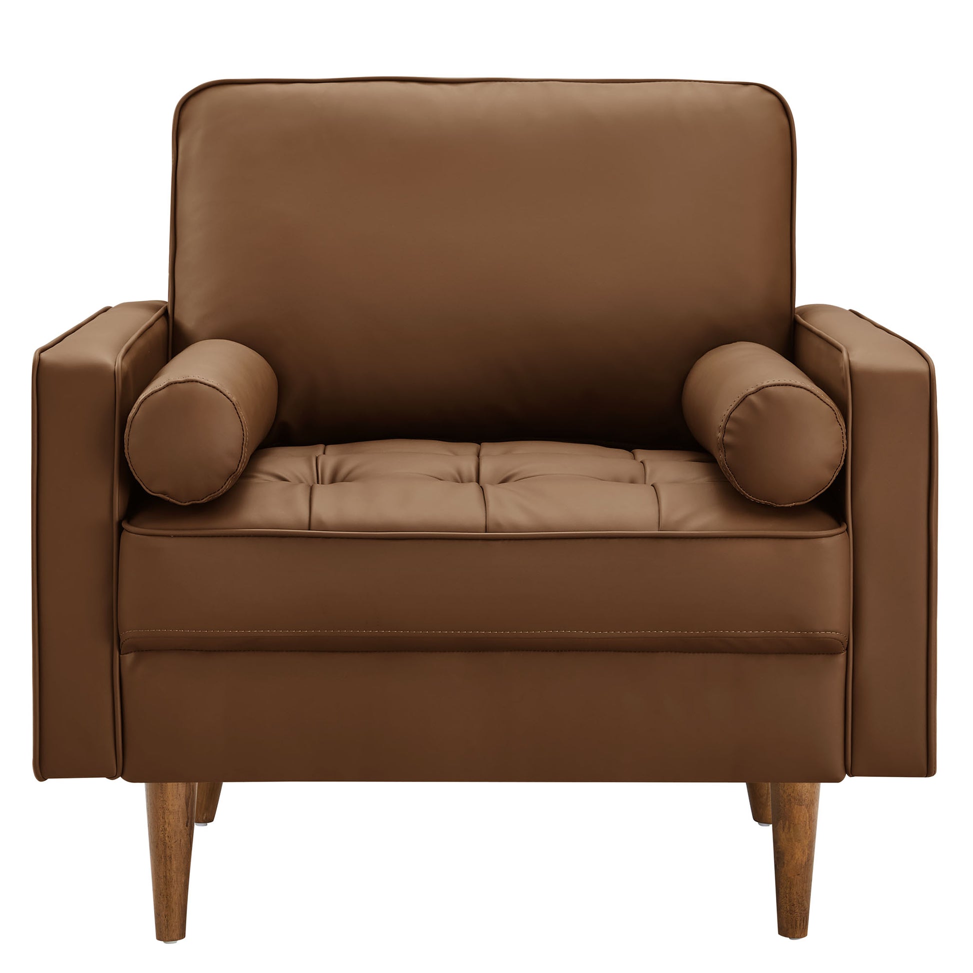 Valour Tufted Vegan Leather Accent Armchair