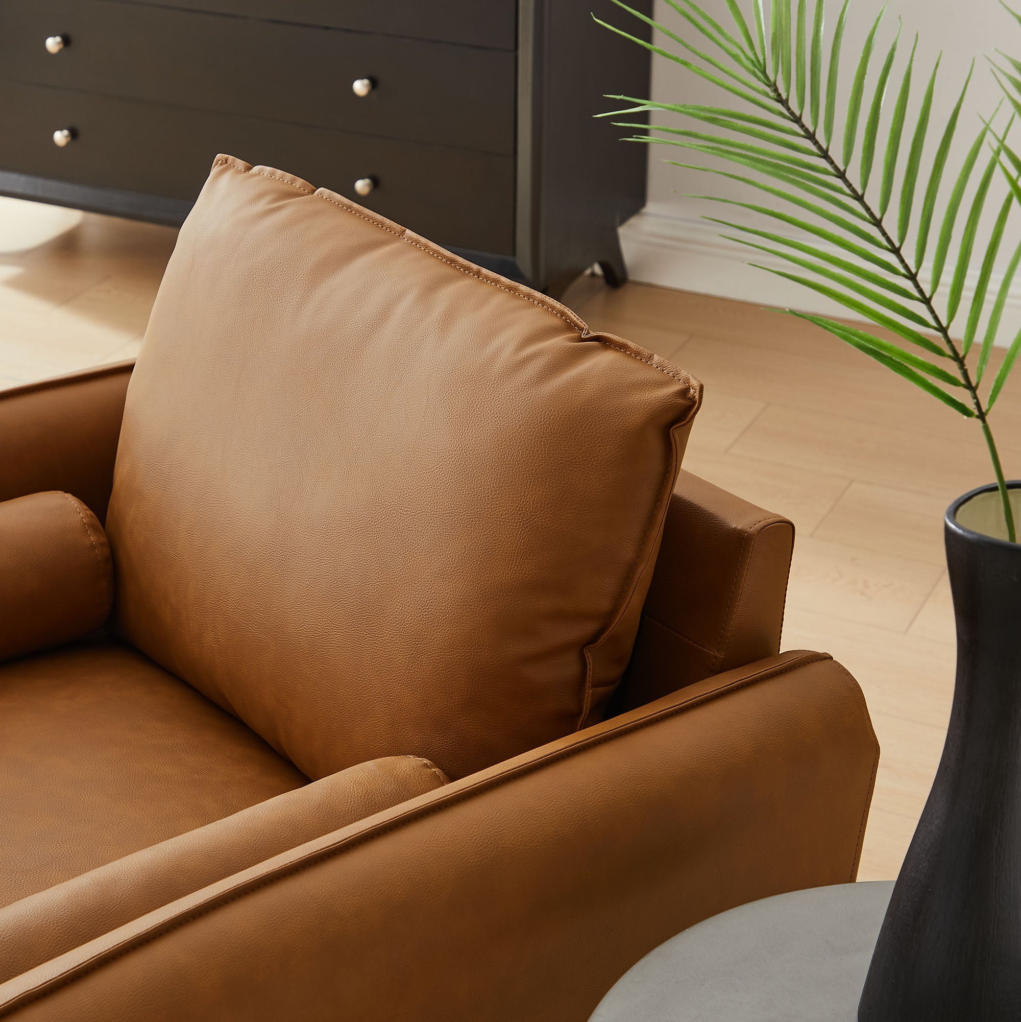 Revive Upholstered Vegan Leather Accent Armchair